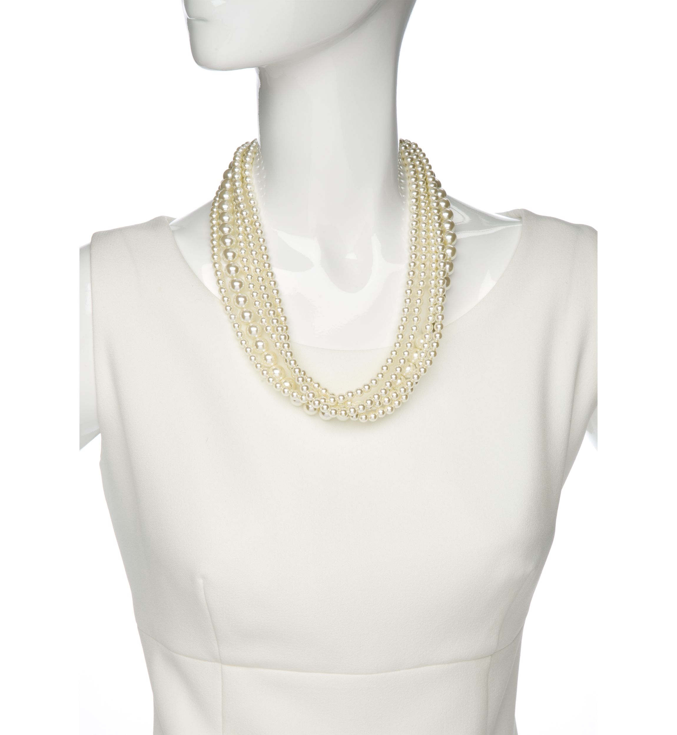 Multi Strand Pearl Necklace 