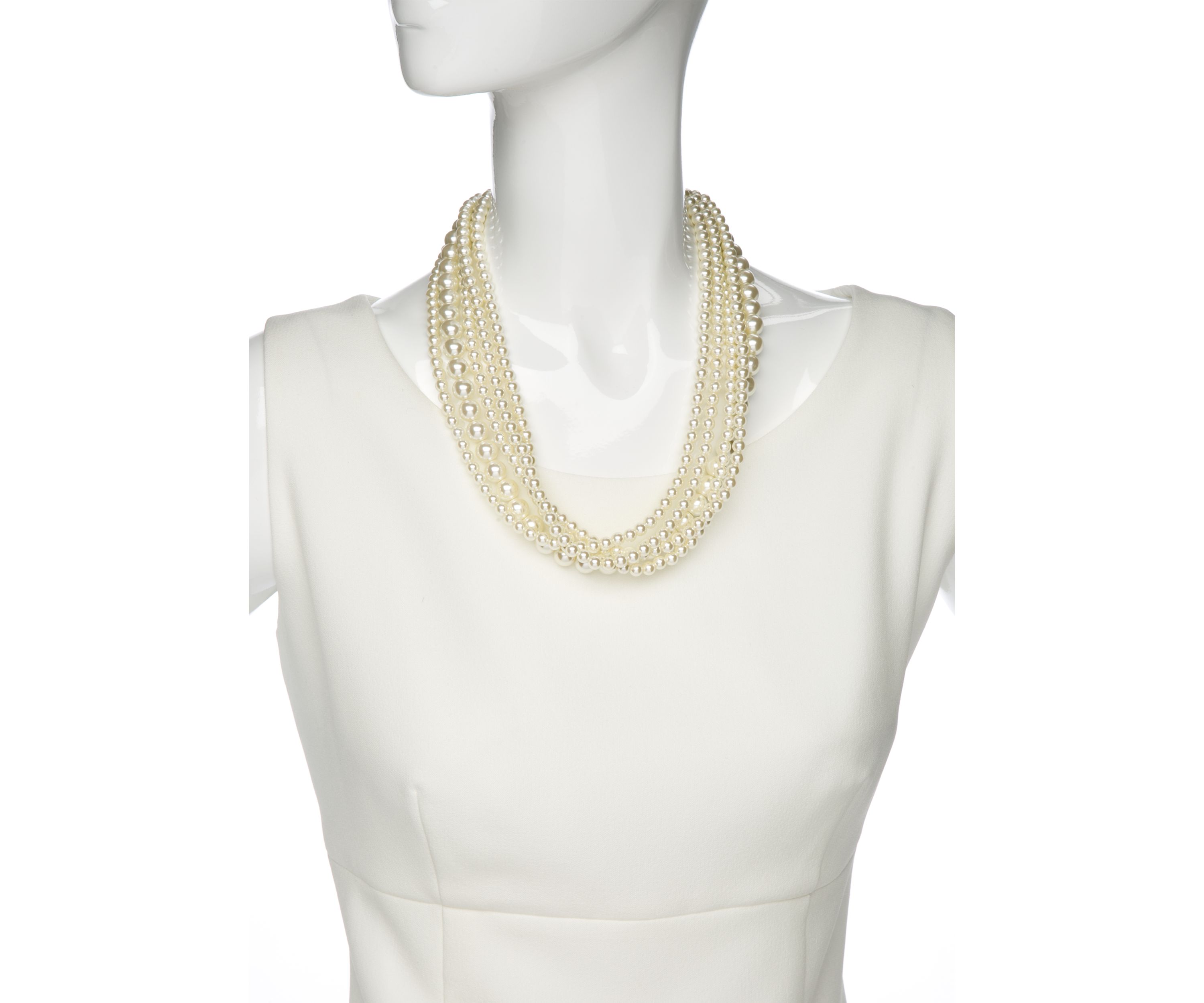Multi Strand Pearl Necklace 