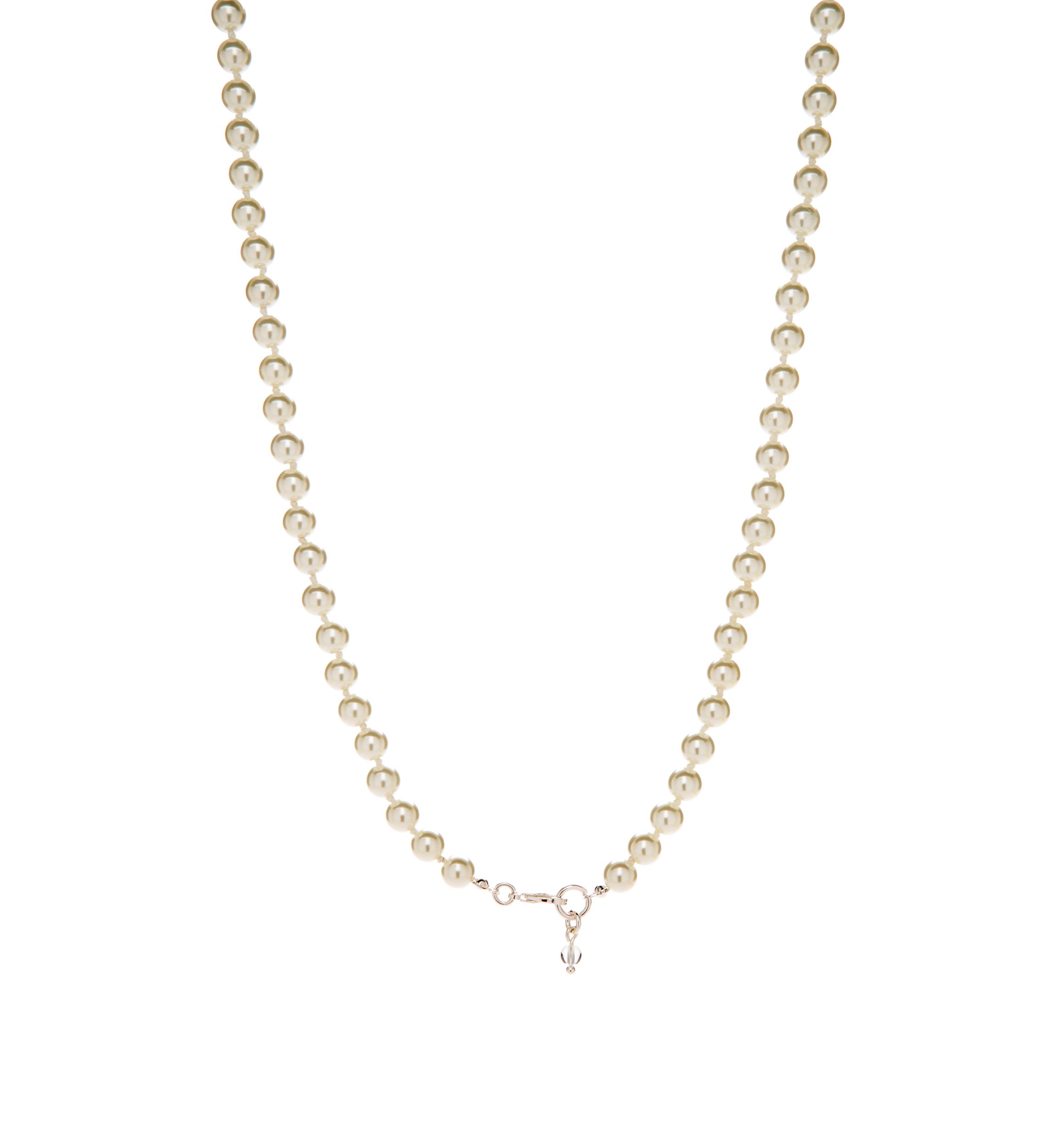 72 Inch White Pearl Necklace 