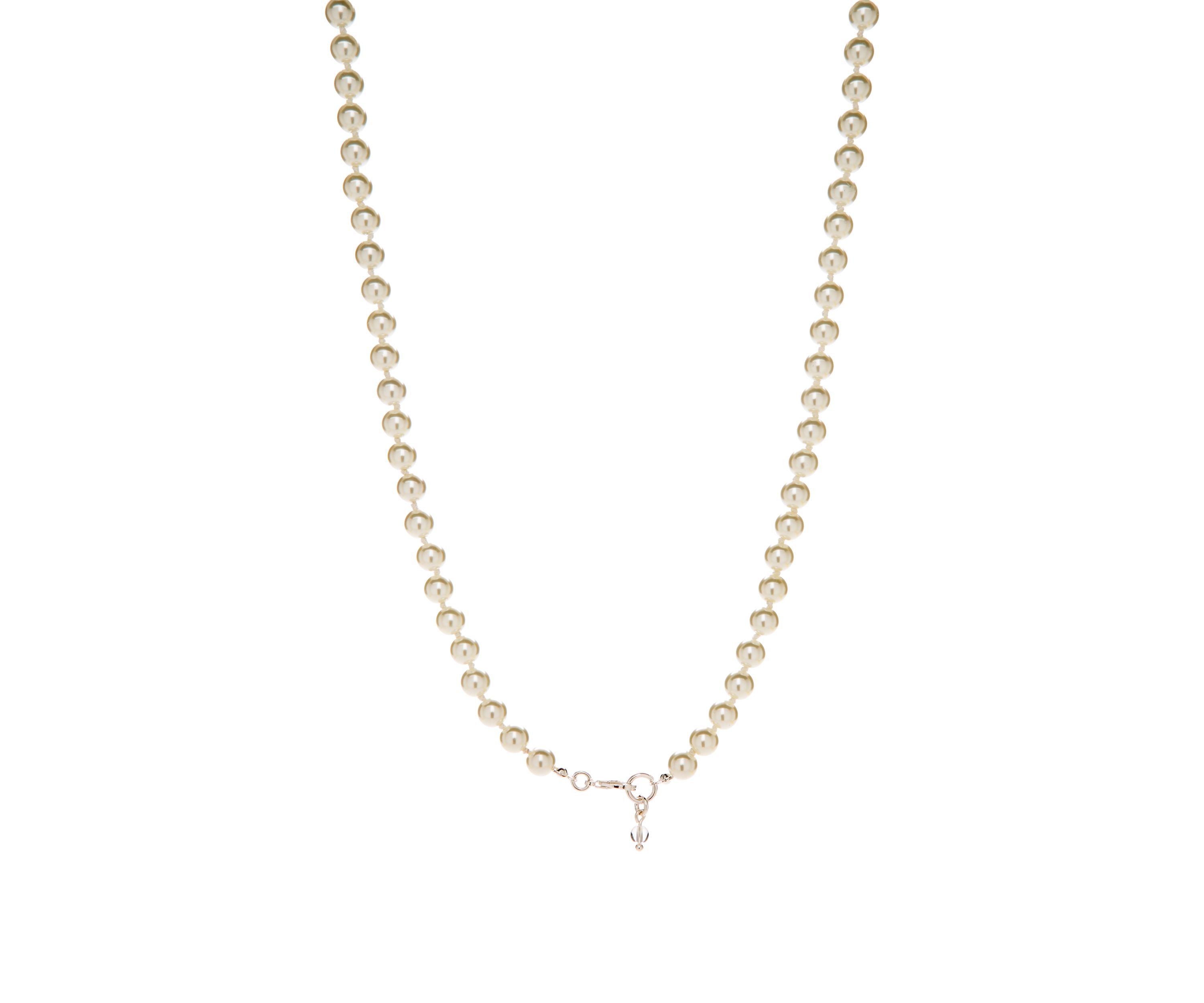 72 Inch White Pearl Necklace 