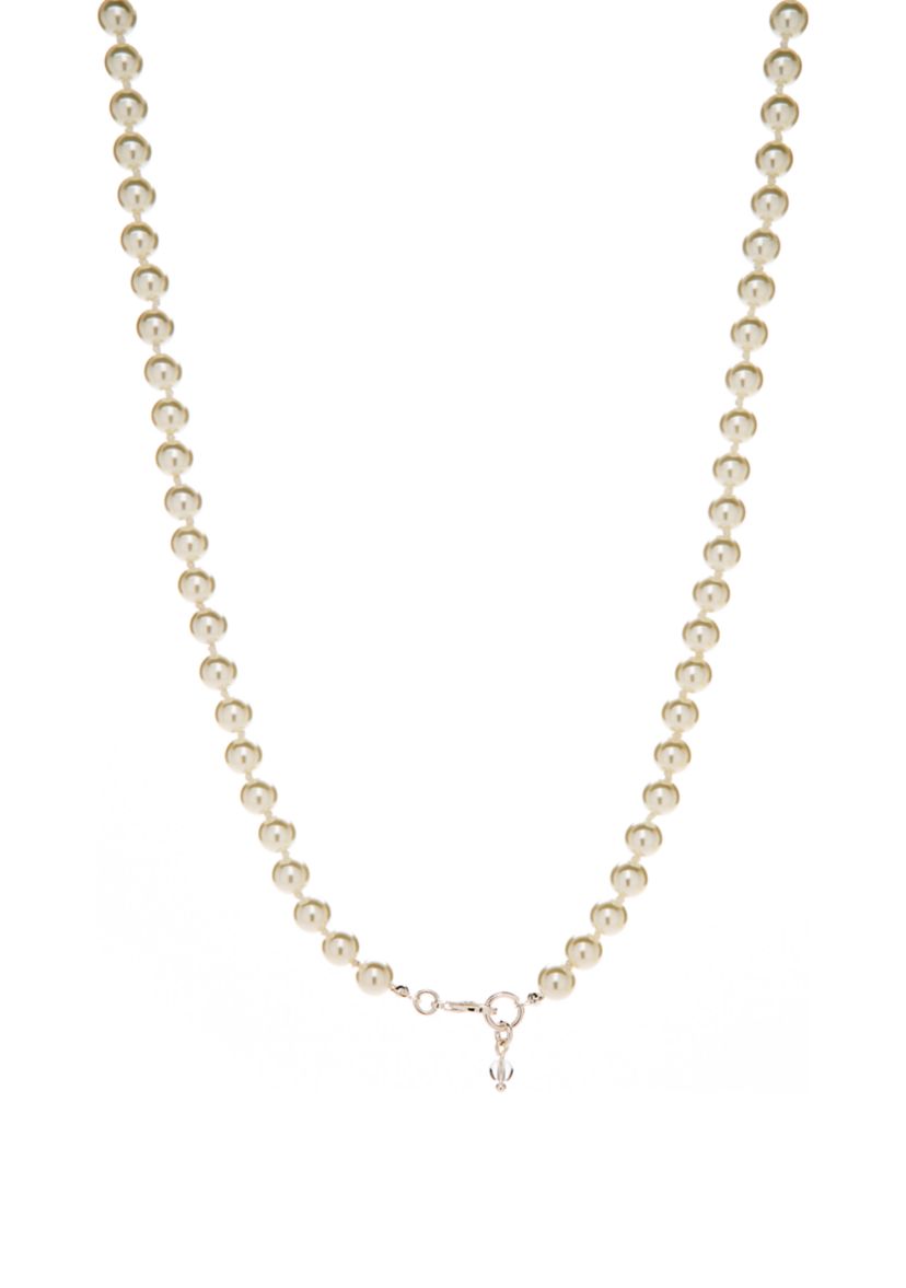 72 Inch White Pearl Necklace 