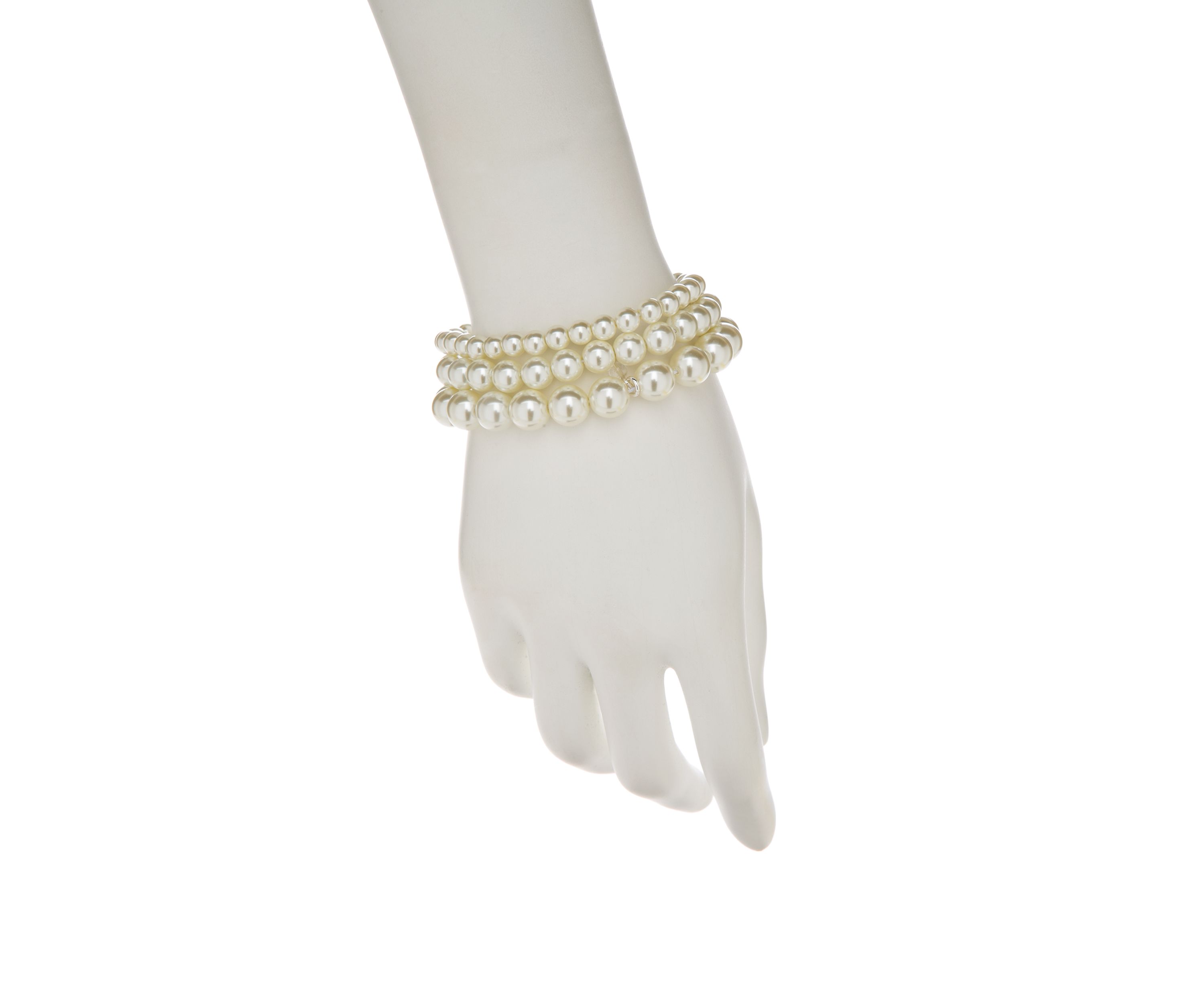  3 Row Pearl Stretch Bracelet