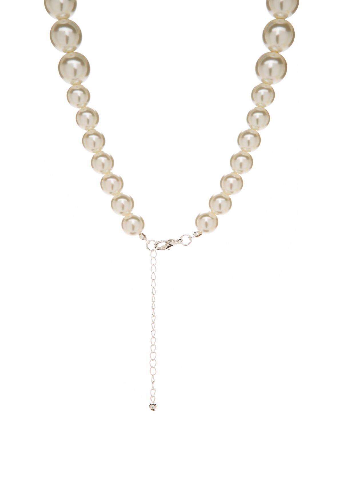  18 Inch White Pearl Strand Necklace  