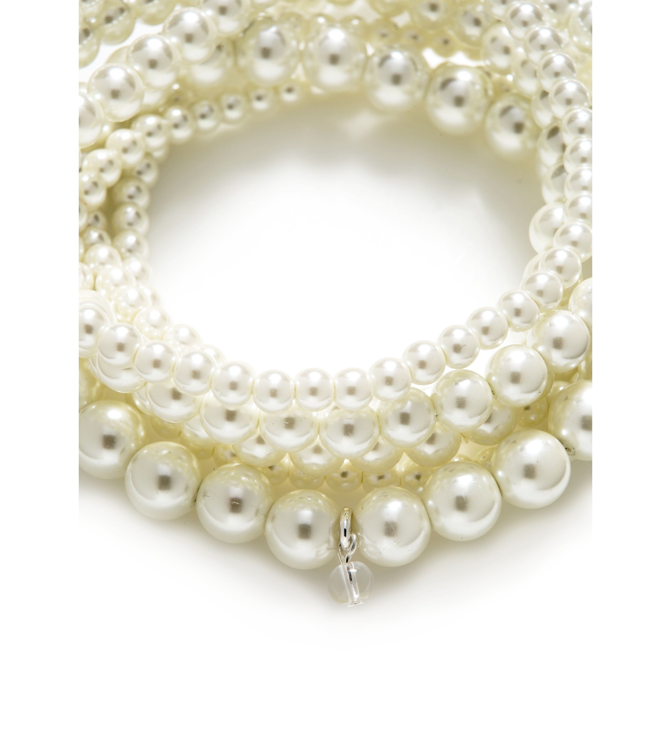 Multi Strand Pearl Stretch Bracelet 