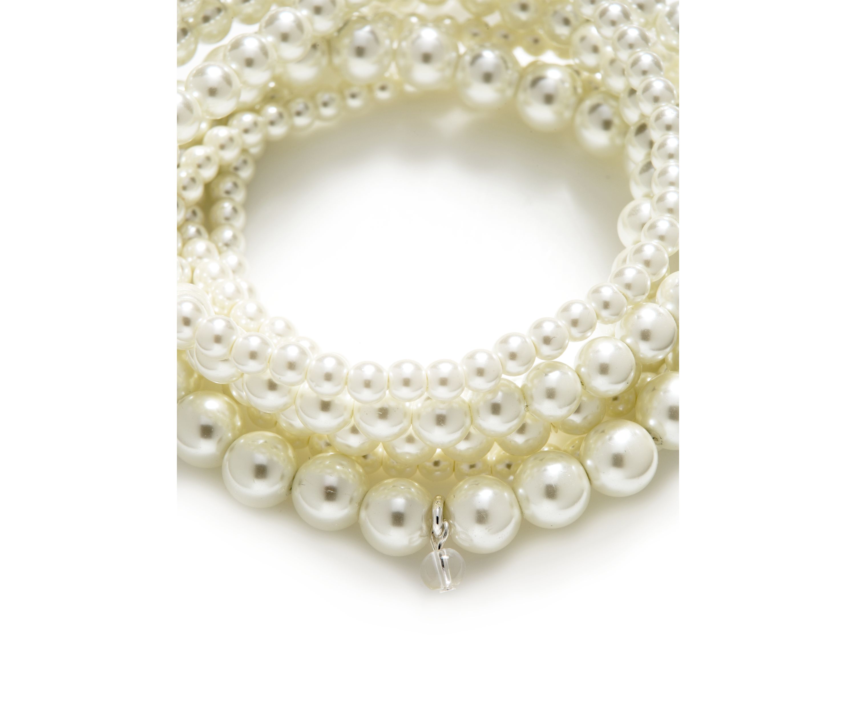 Multi Strand Pearl Stretch Bracelet 