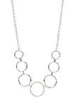 Silver Tone 16 Inch Bamboo Frontal Necklace