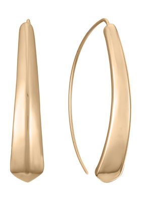 Chaps Gold Tone Threader Earrings | belk