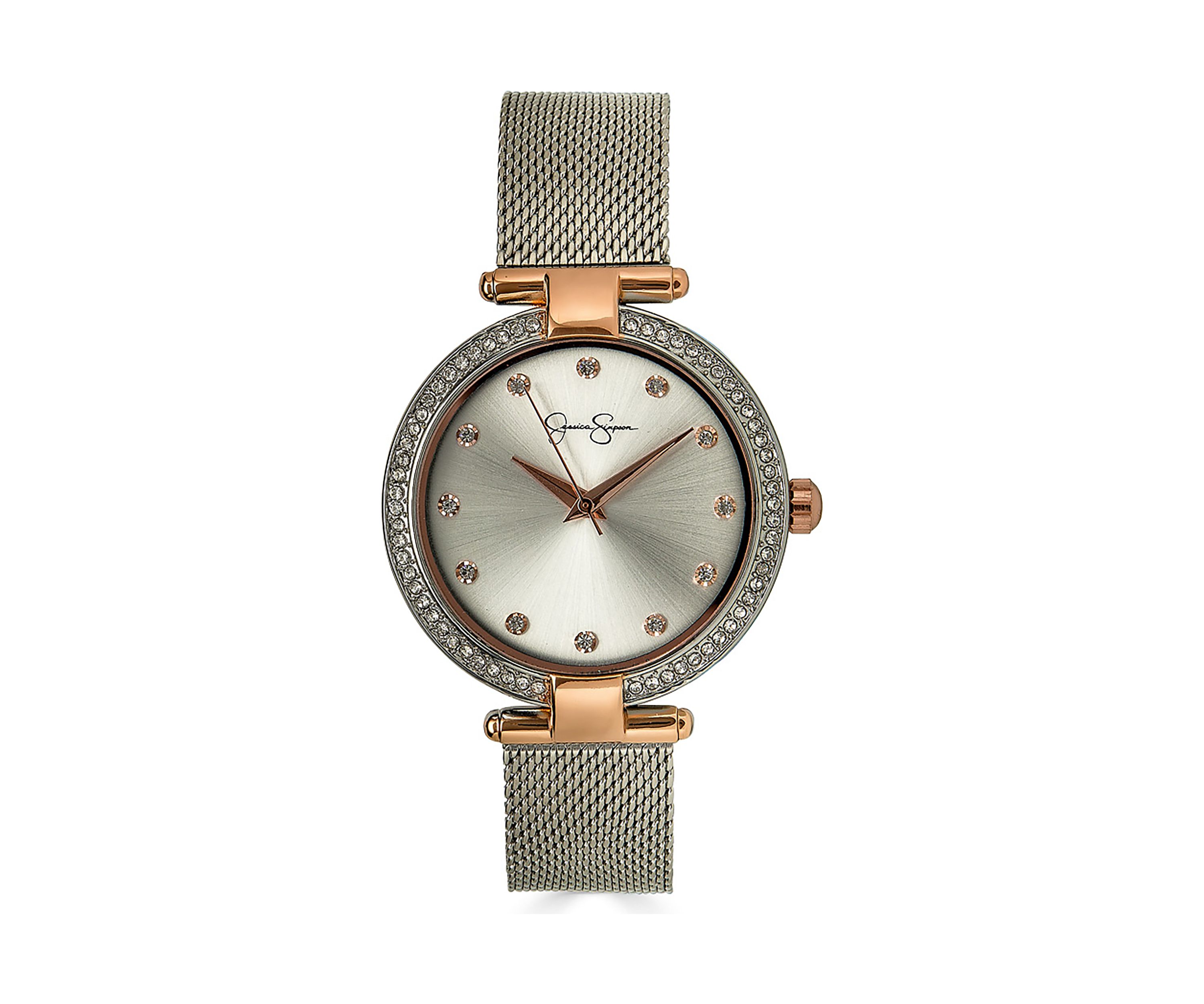 Silver Tone Adjustable Mesh Watch