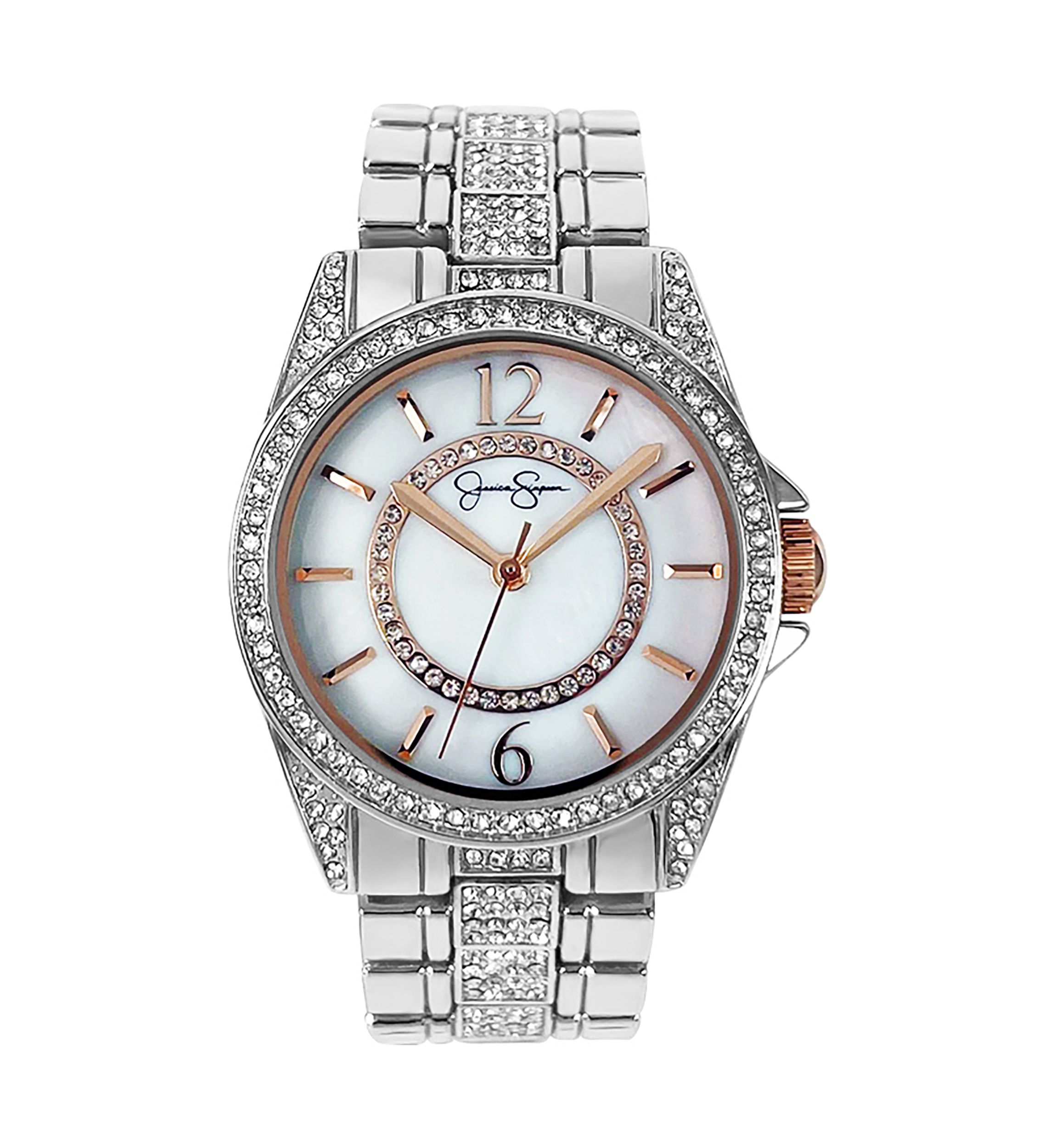 Genuine Mother Of Pearl Crystal Bracelet Watch