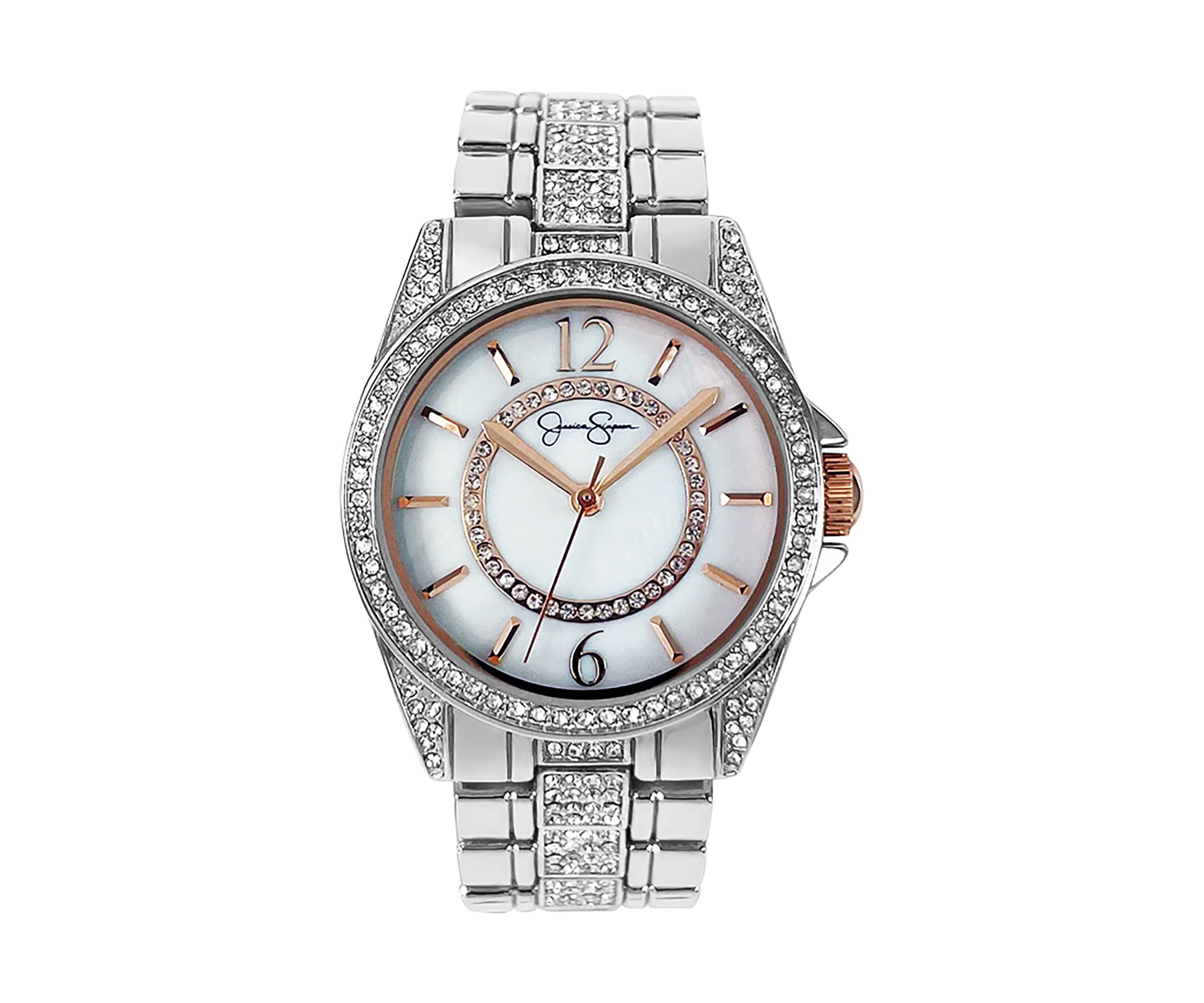 Genuine Mother Of Pearl Crystal Bracelet Watch