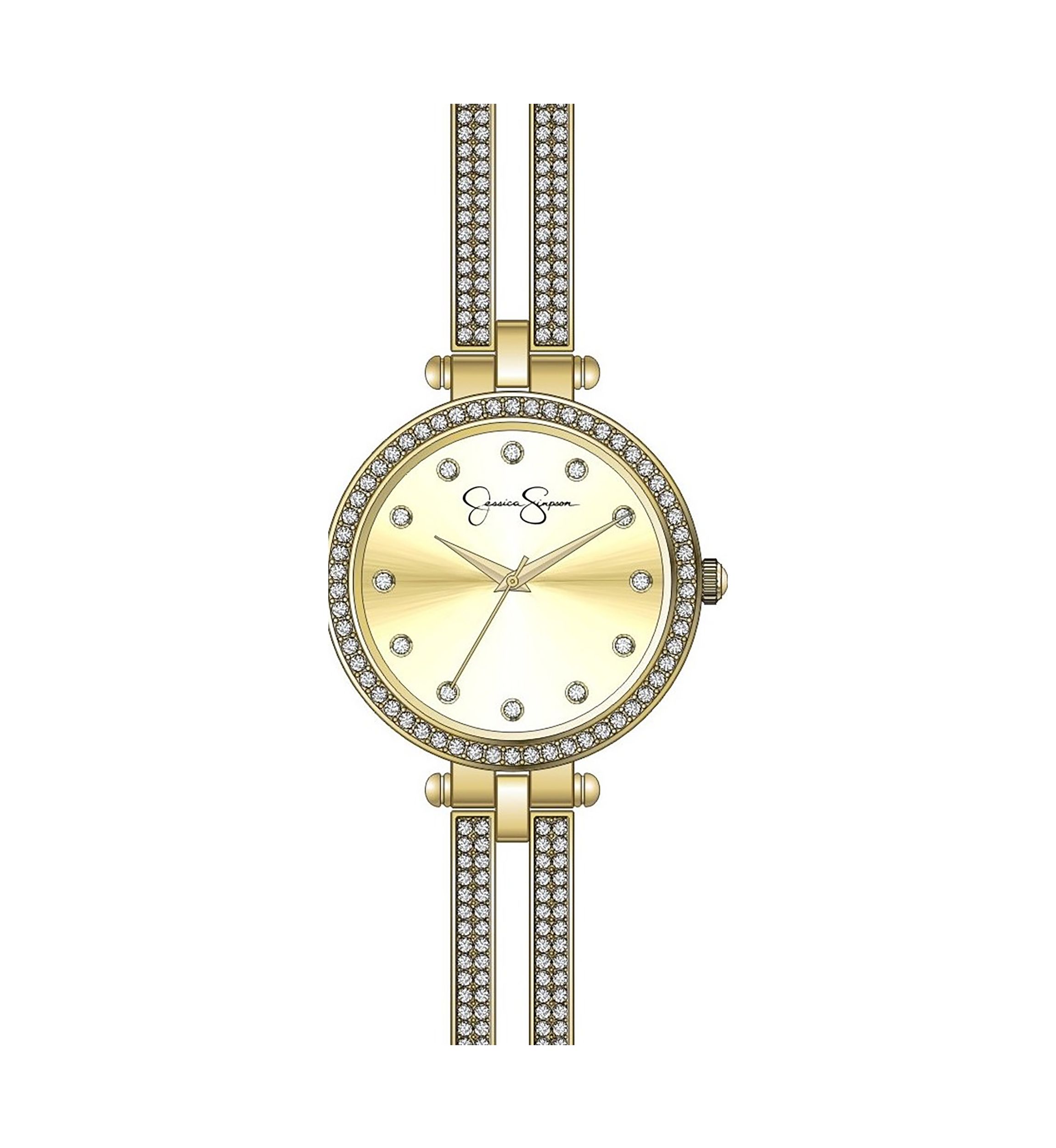Crystal Double Arm Adjustable Bangle Watch