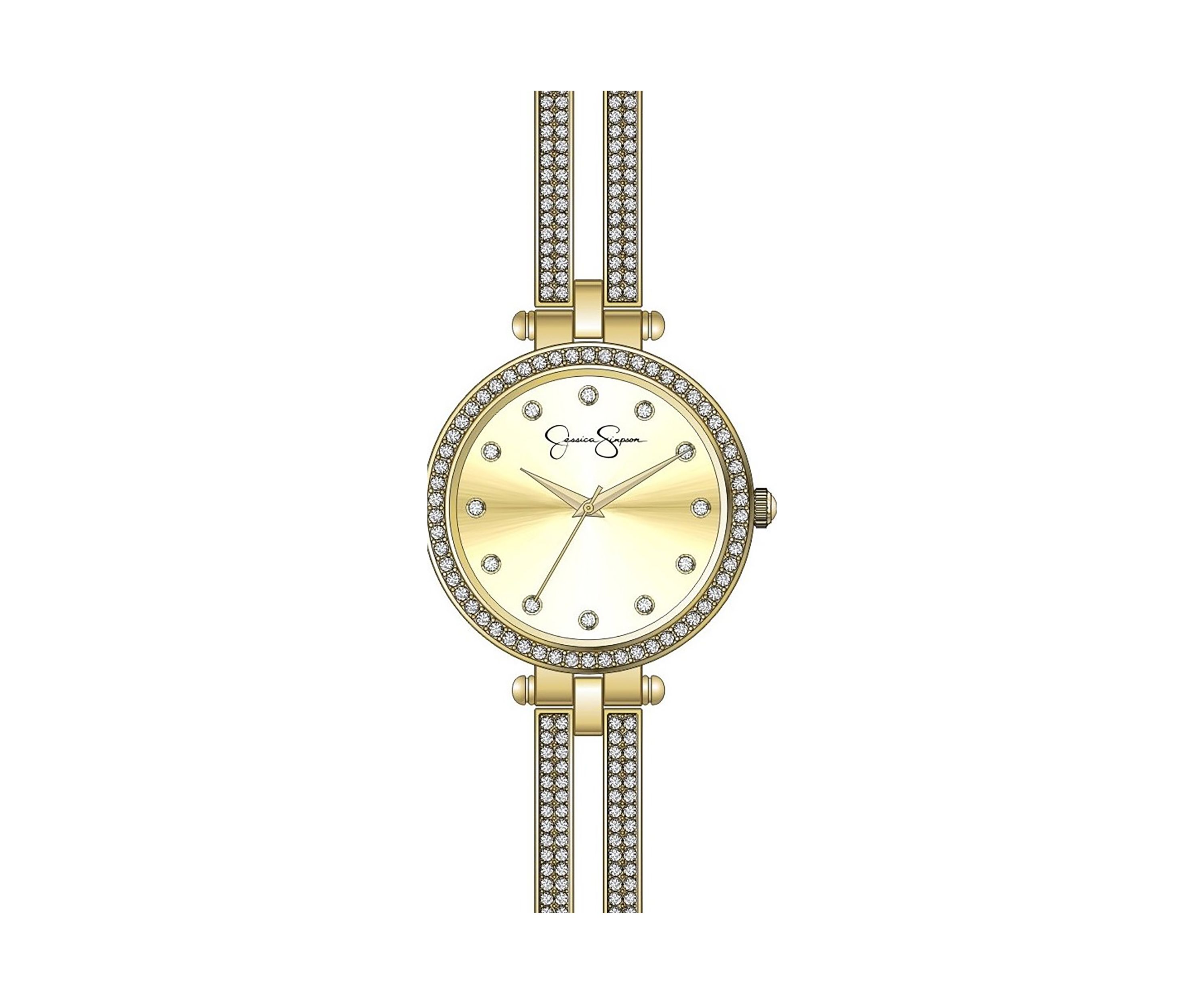 Crystal Double Arm Adjustable Bangle Watch