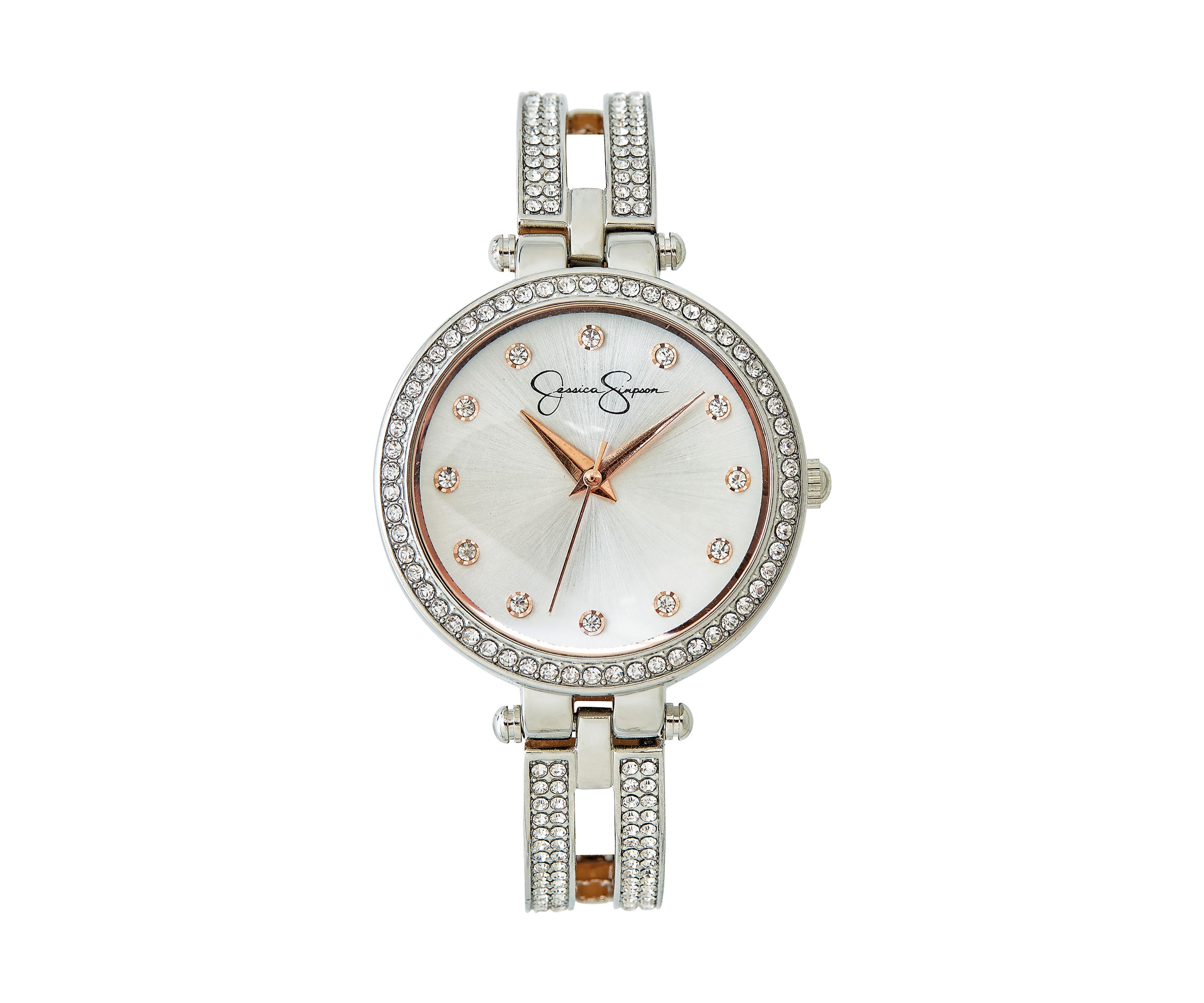 Crystal Double Arm Adjustable Bangle Watch
