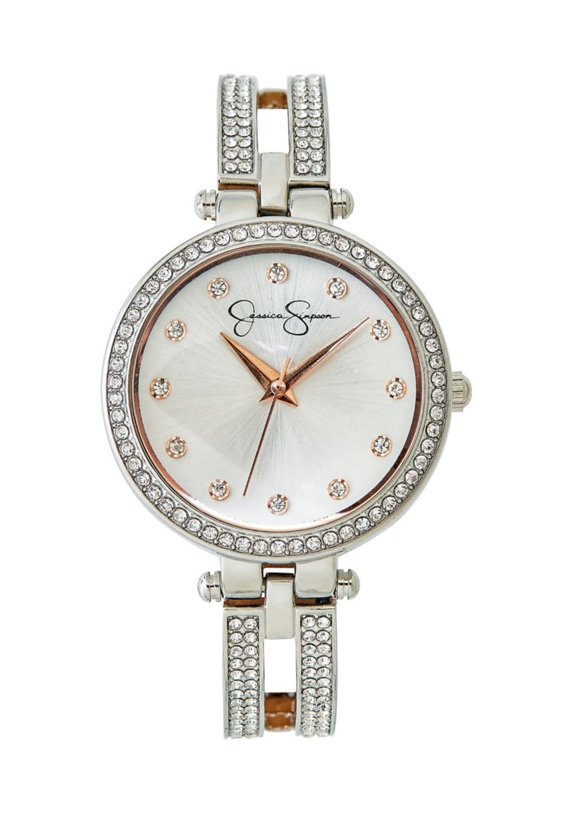 Crystal Double Arm Adjustable Bangle Watch