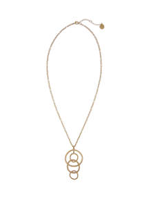 The Sak Gold Tone Interlocking Ring Pendant Necklace | belk