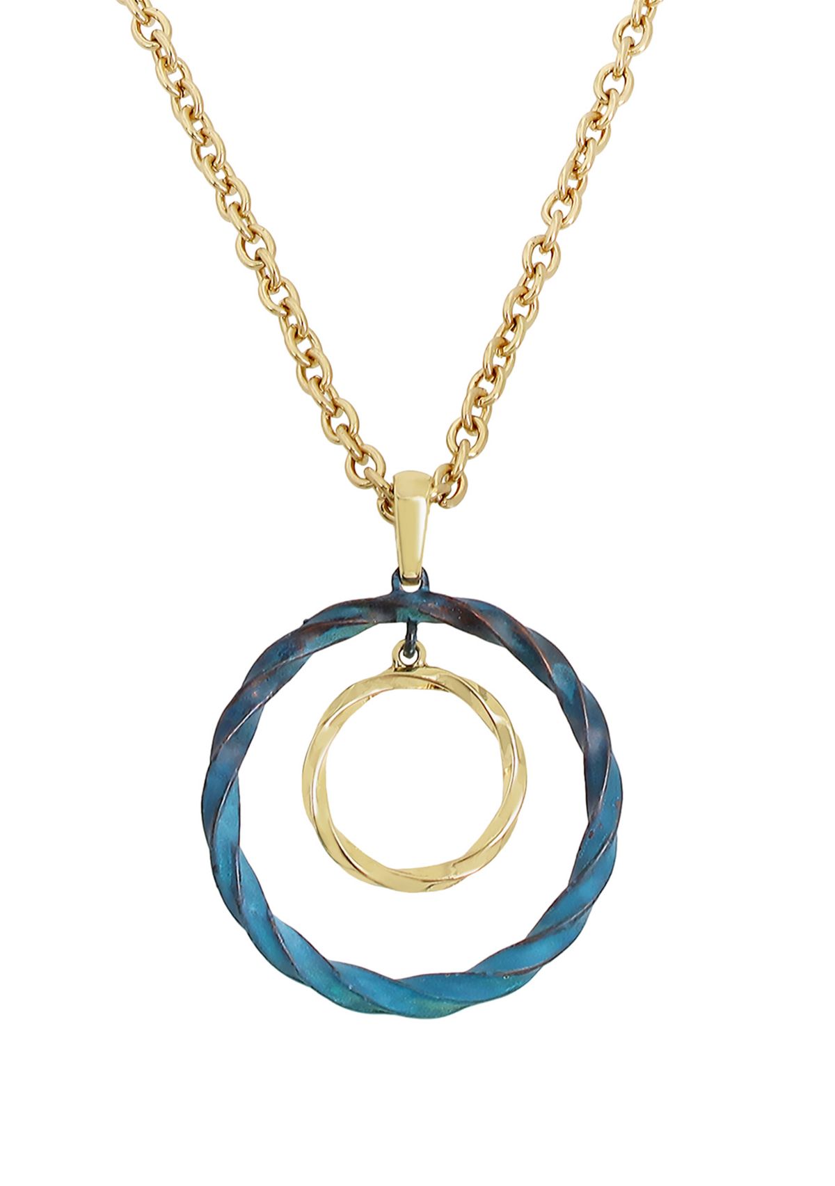 Patina Orbital Pendant Necklace