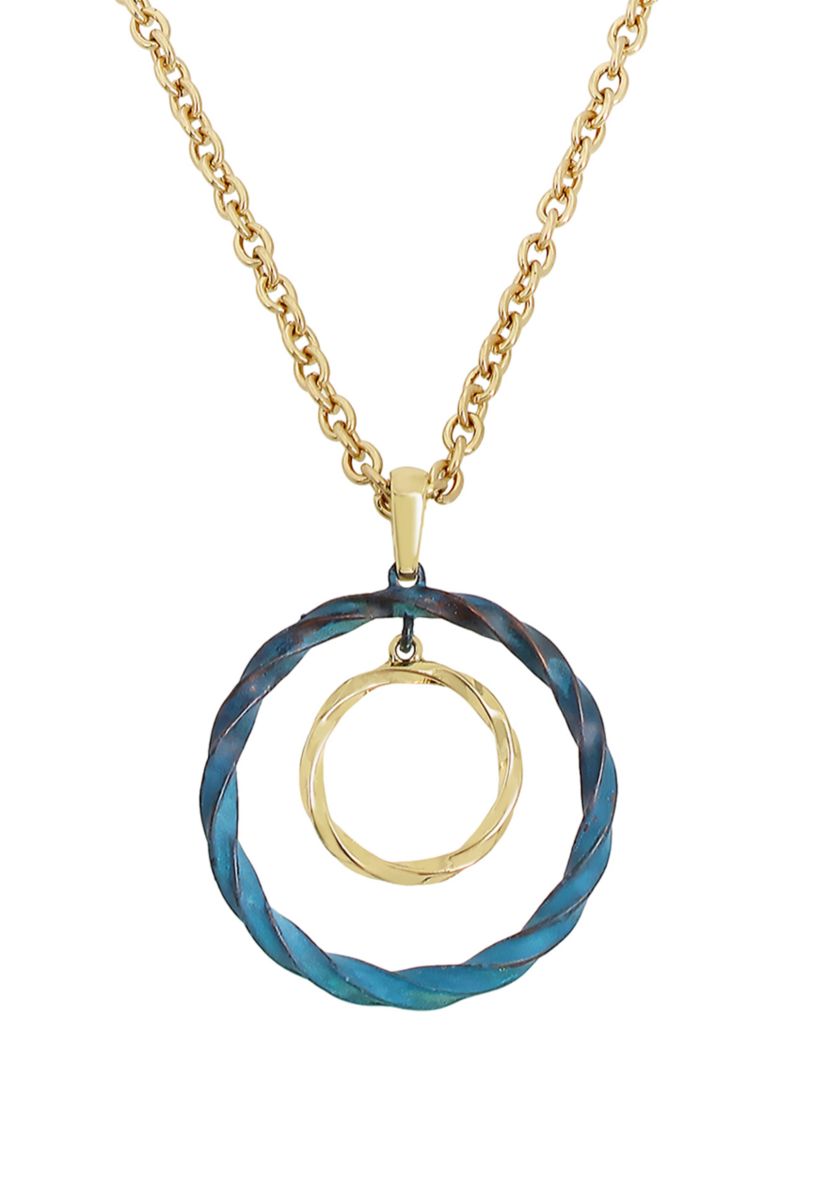 Patina Orbital Pendant Necklace