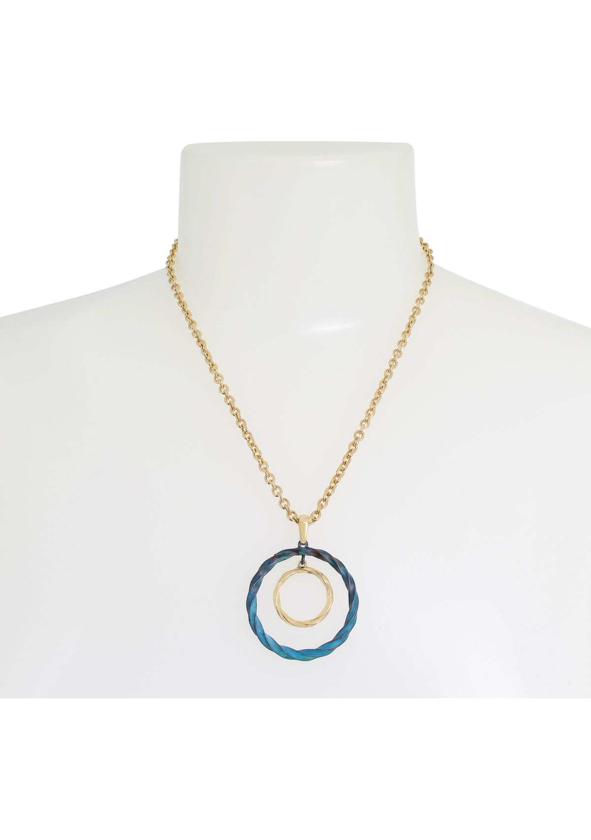 Patina Orbital Pendant Necklace