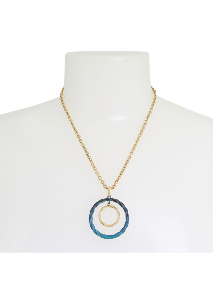 Patina Orbital Pendant Necklace