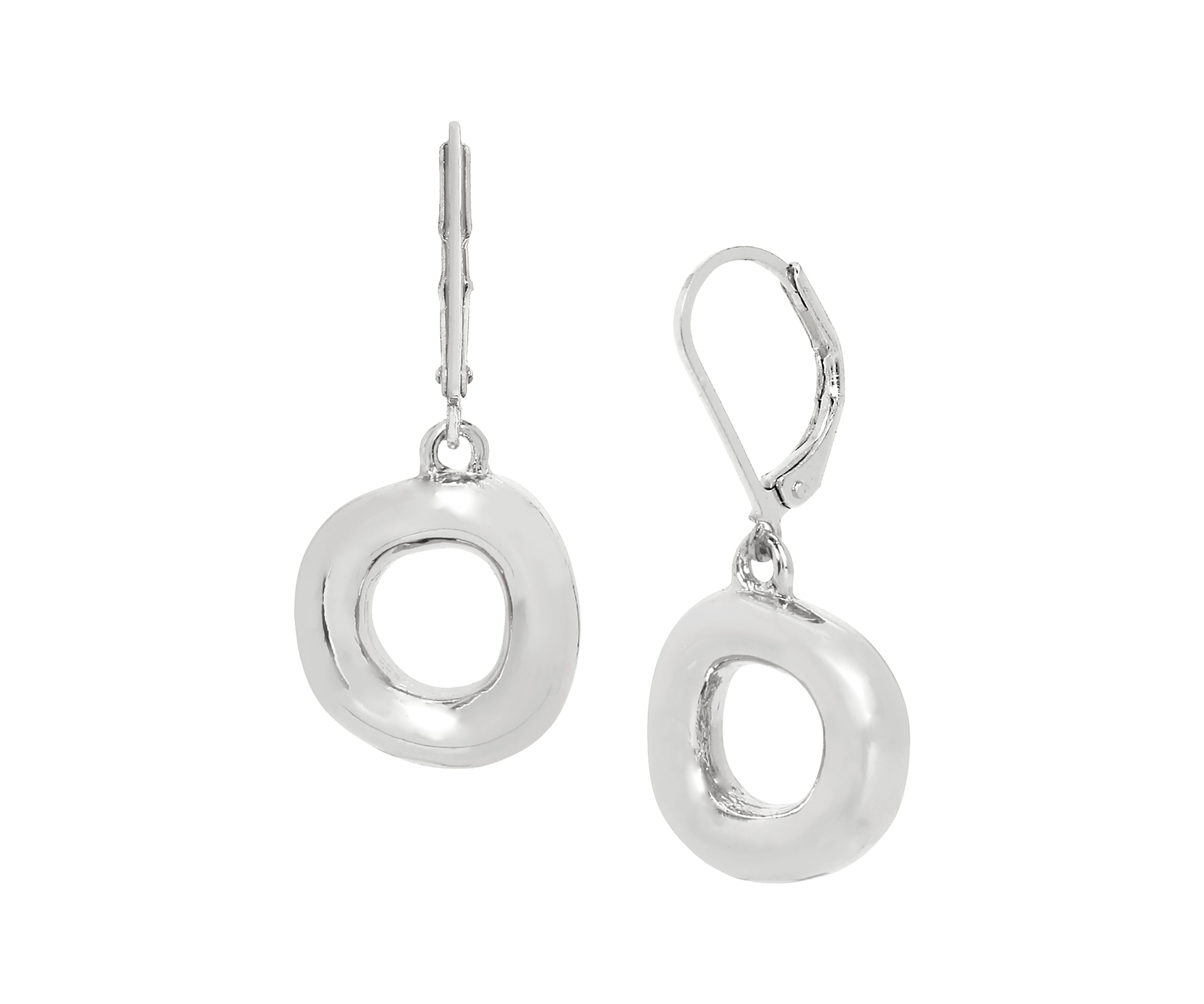 Open Circle Drop Earrings