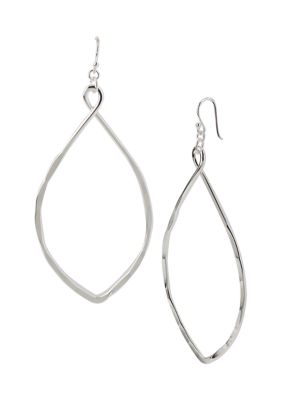 Robert Lee Morris Soho Silver Oval Drop Earrings