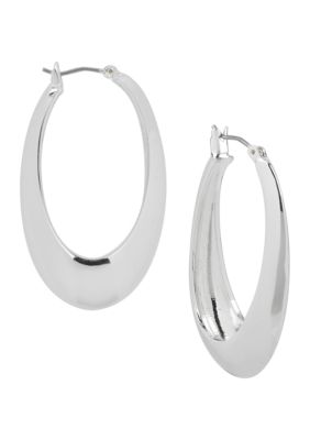 Robert Lee Morris Soho Sculptural Oval Hoop Earrings, Turquoise