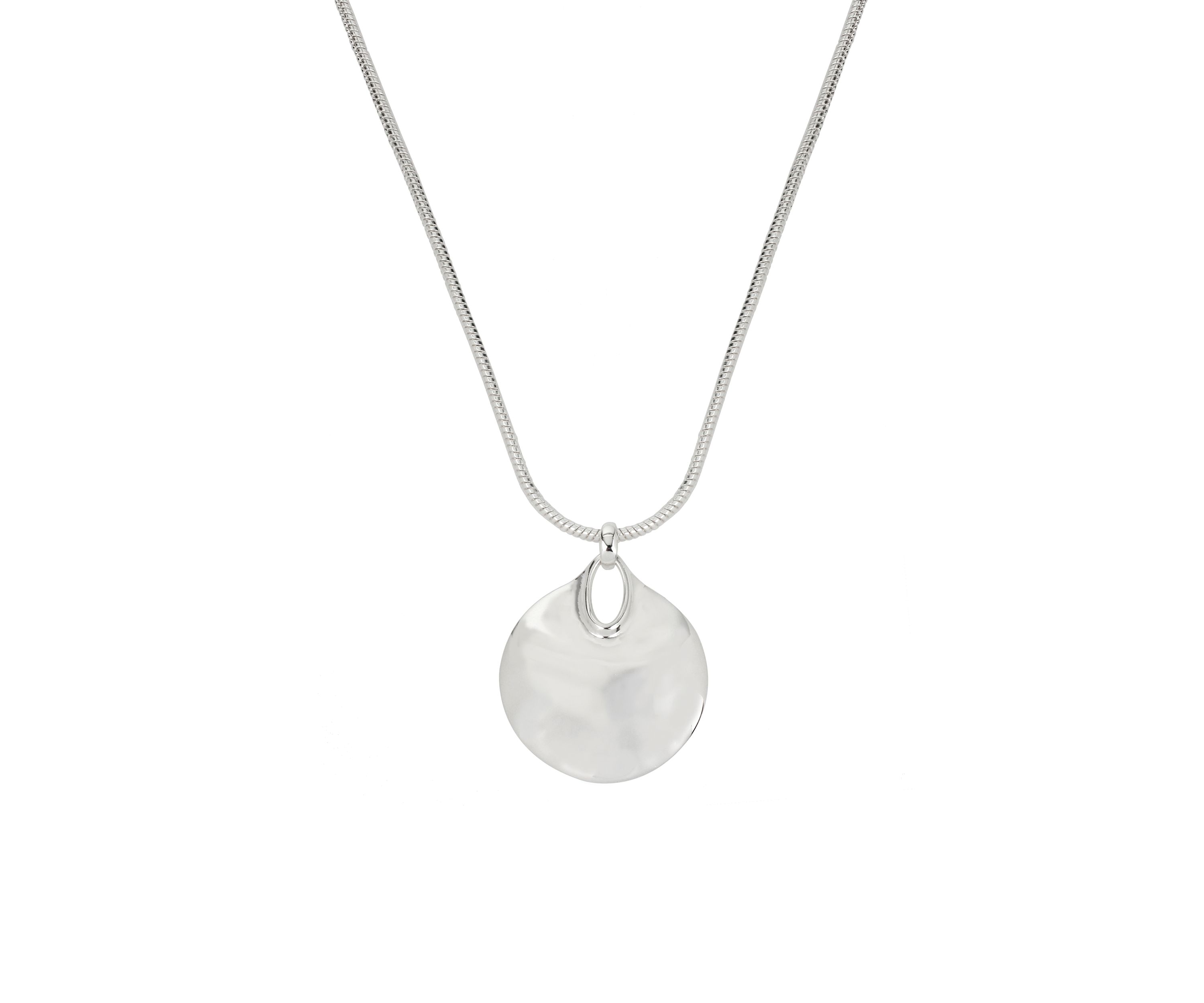 Sculptural Circle Pendant Necklace