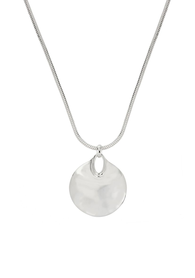 Sculptural Circle Pendant Necklace