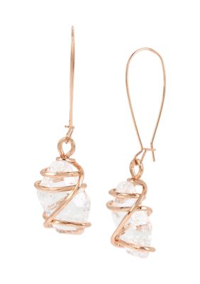 Robert Lee Morris Soho Caged Stone Drop Earrings, Gold