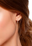 Sterling Silver Graduated Polished Click Top Hoop Earrings