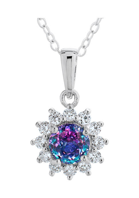 Forever New Vibrant Purple CZ Pendant in Sterling
