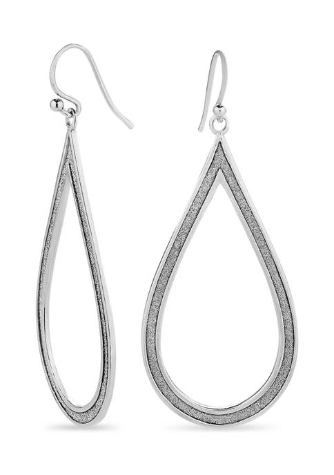 Designs by Helen Andrews Sterling Silver Rhodium Pear