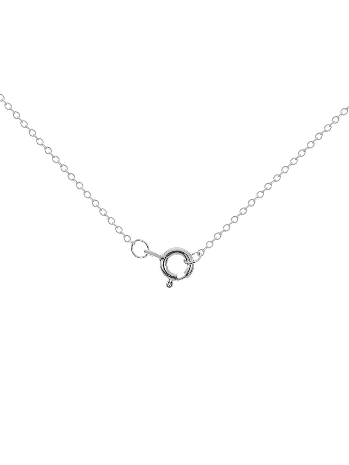 Platinum Plated Sterling Silver Cubic Zirconia Baguette Infinity Pendant 18-Inch Necklace