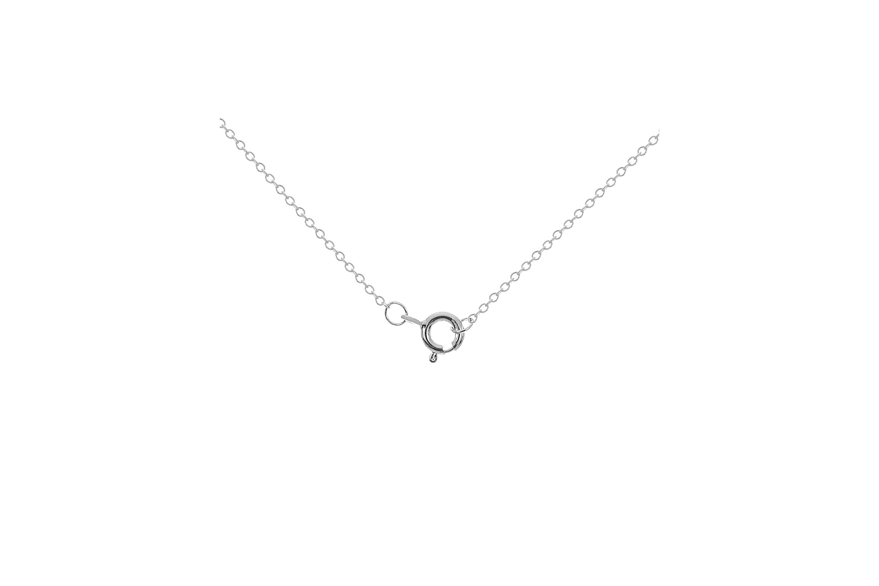 Platinum Plated Sterling Silver Cubic Zirconia Baguette Infinity Pendant 18-Inch Necklace