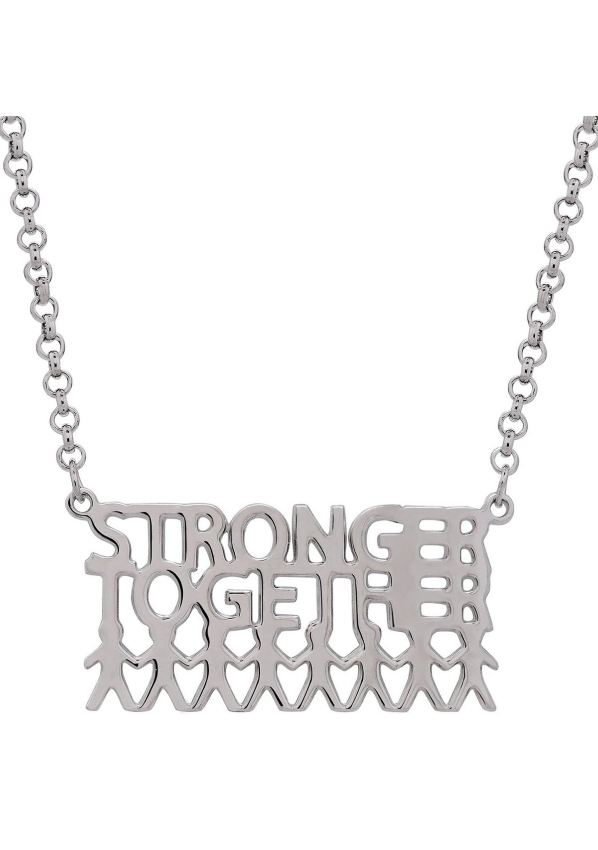 Sterling Silver "Stronger Together" Necklace