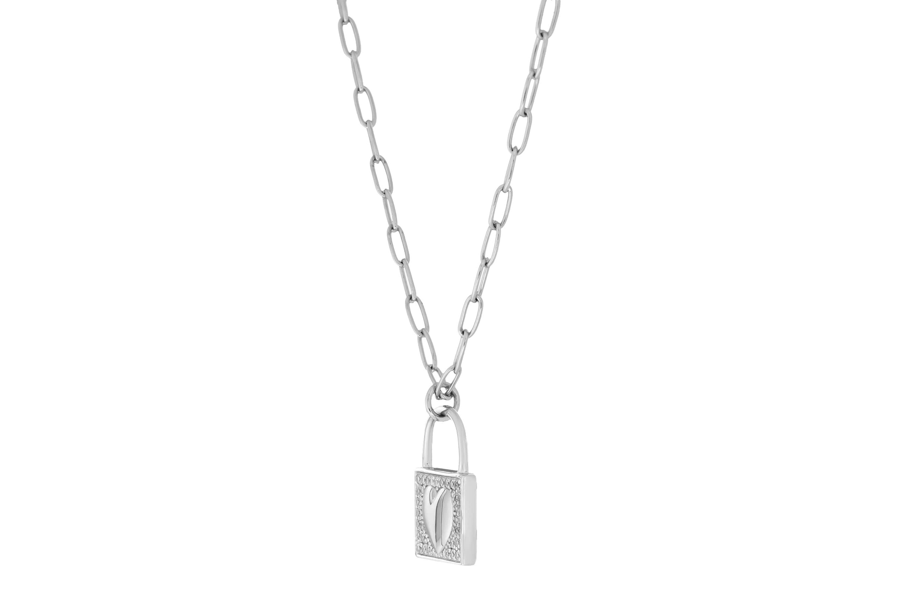 Lab Created Sterling Silver White Cubic Zirconia Locket Pendant 18-Inch Necklace