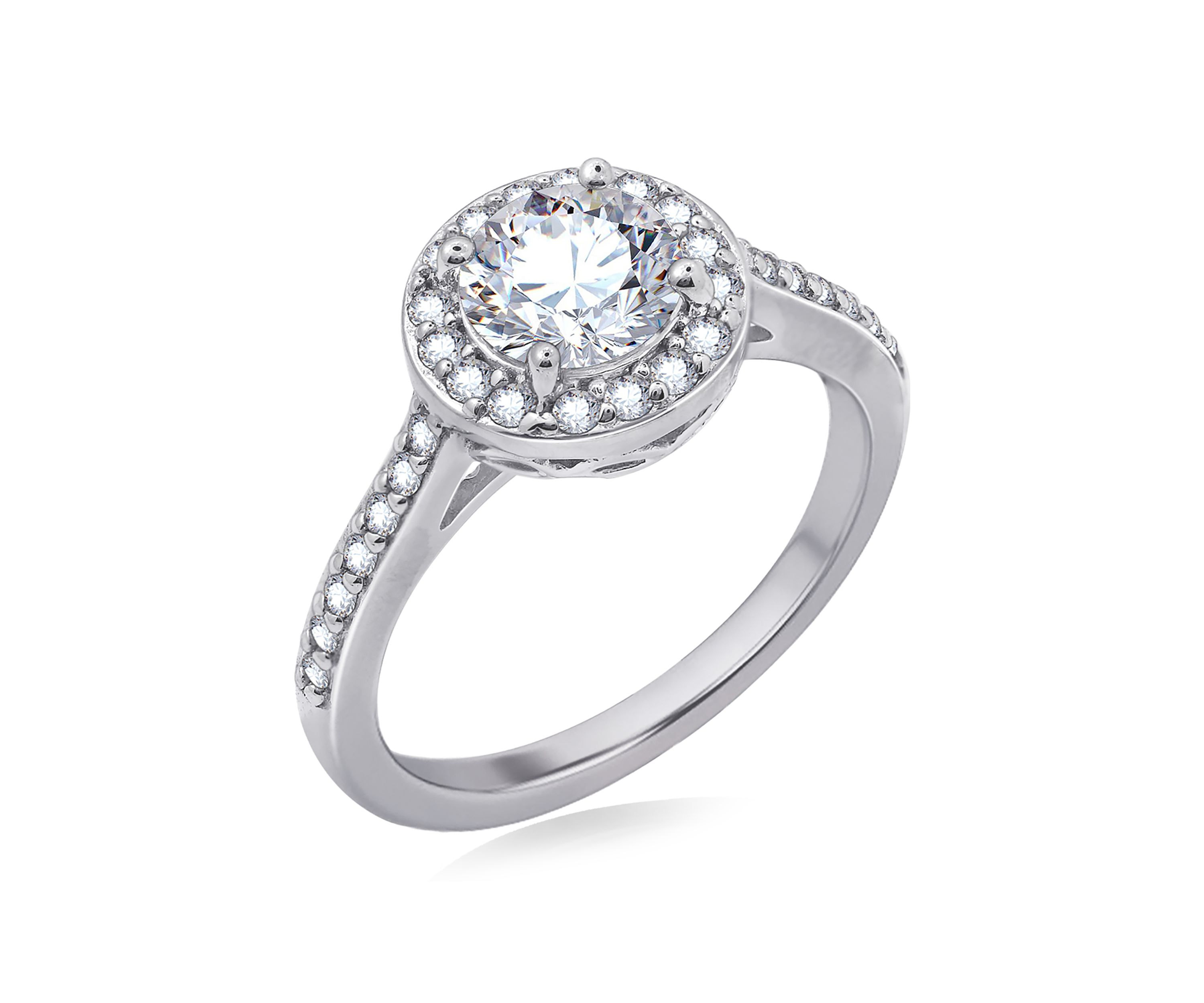 1.5 ct. t.w. Swarovski® Zirconia Round-Cut Halo Ring