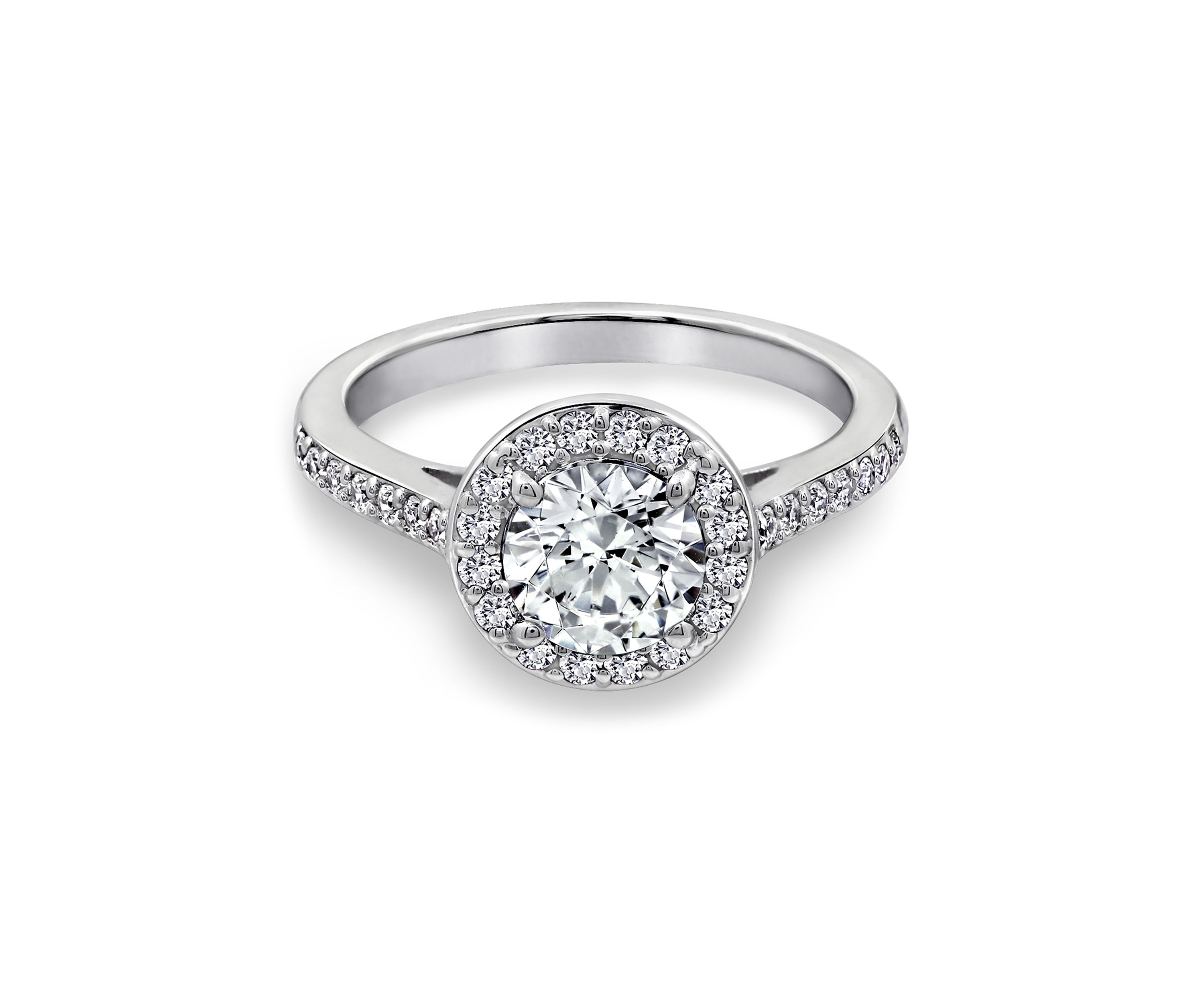 1.5 ct. t.w. Swarovski® Zirconia Round-Cut Halo Ring