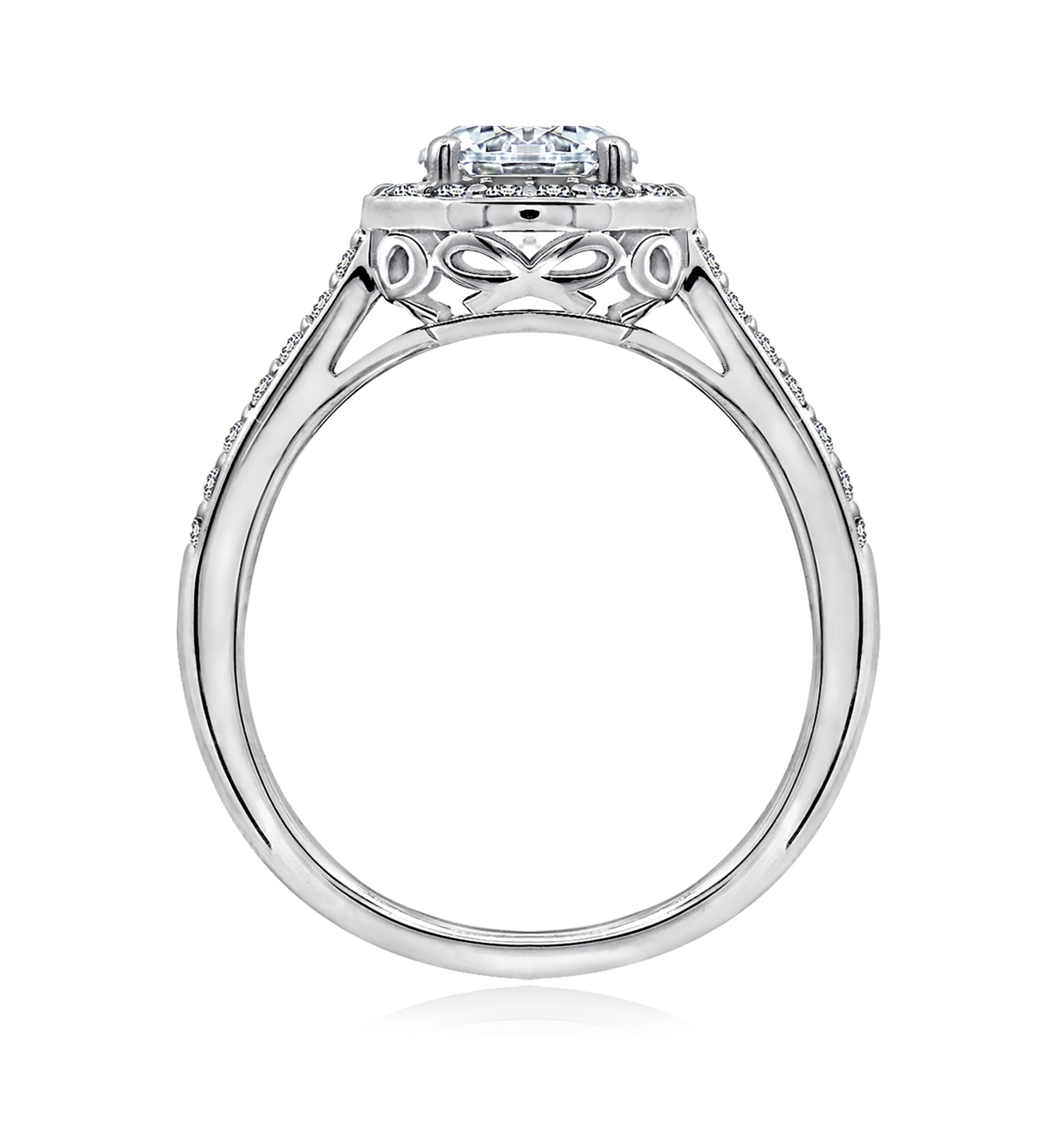 1.5 ct. t.w. Swarovski® Zirconia Round-Cut Halo Ring