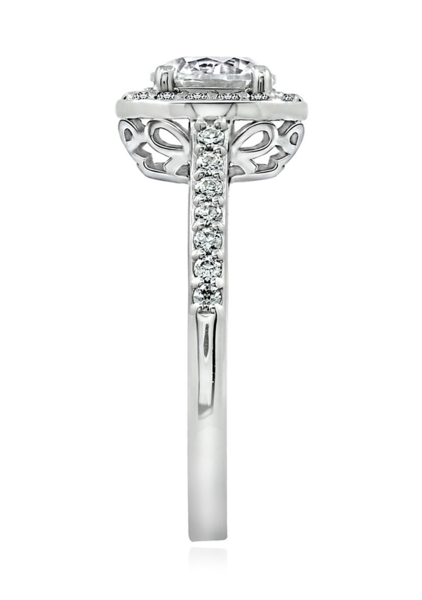 1.5 ct. t.w. Swarovski® Zirconia Round-Cut Halo Ring