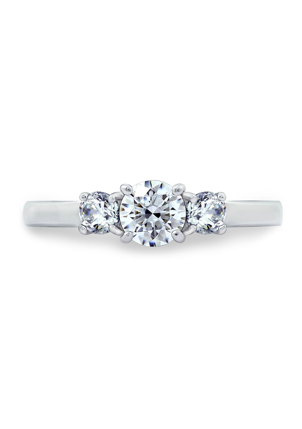 1.02 ct. t.w. Swarovski® Zirconia Round 3 Stone Ring