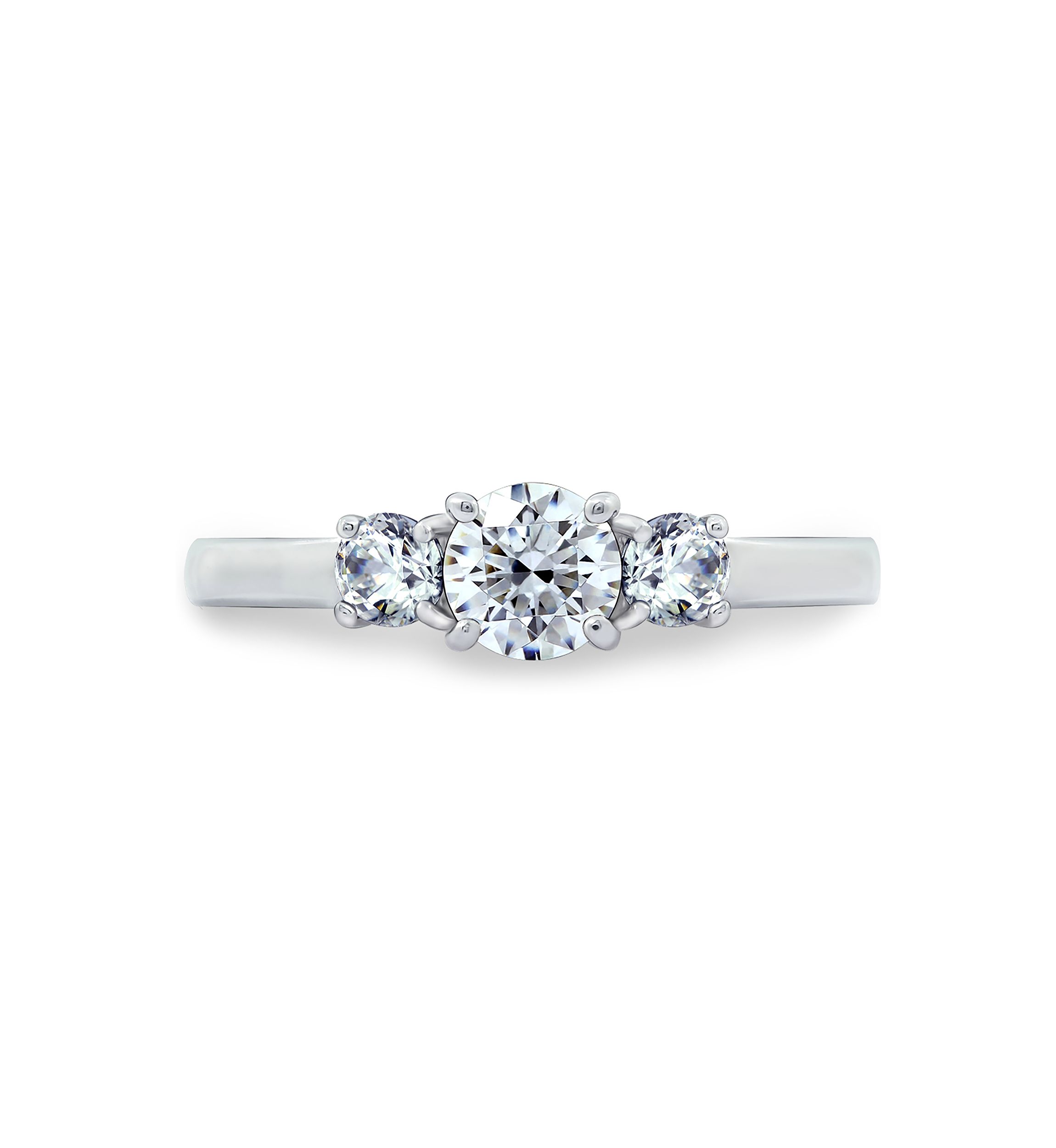 1.02 ct. t.w. Swarovski® Zirconia Round 3 Stone Ring
