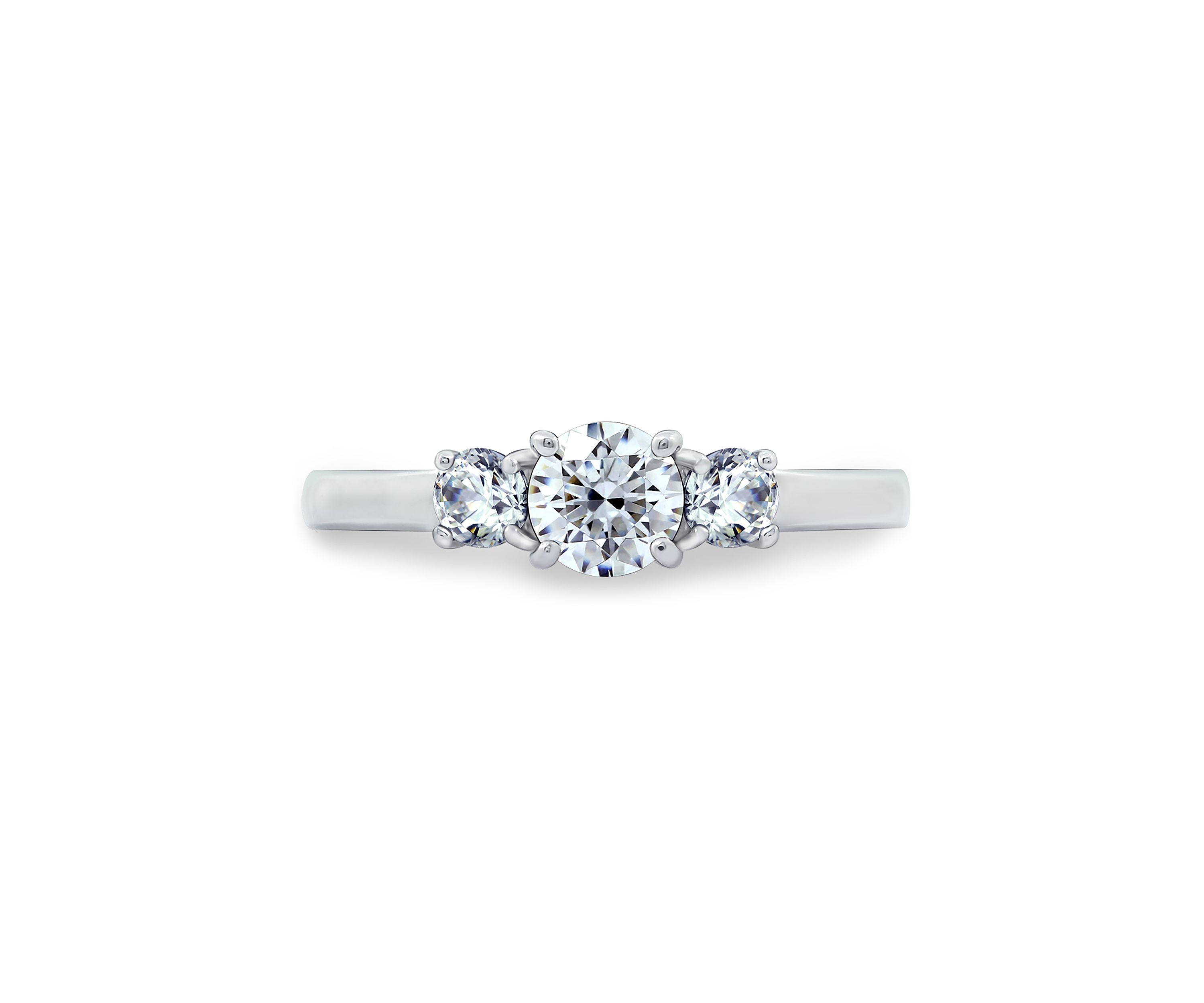 1.02 ct. t.w. Swarovski® Zirconia Round 3 Stone Ring