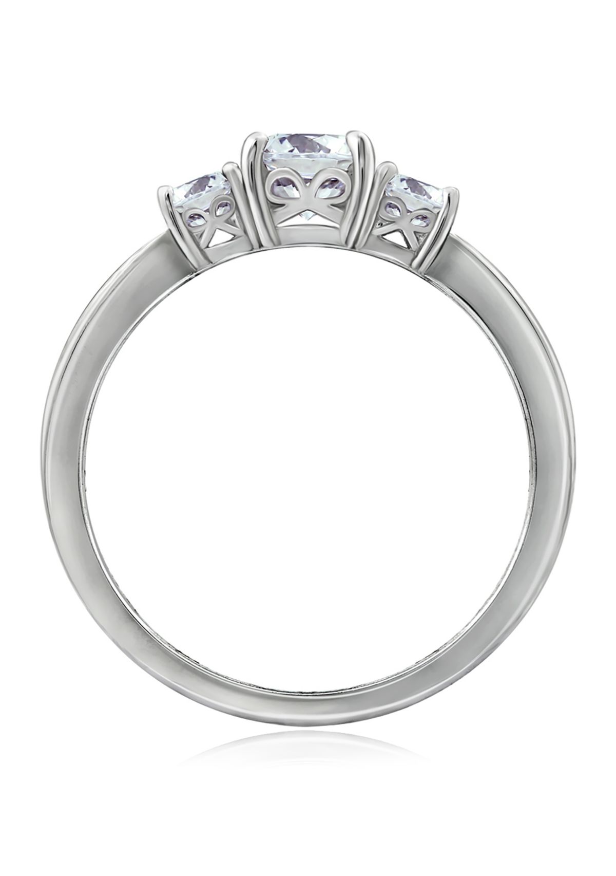 1.02 ct. t.w. Swarovski® Zirconia Round 3 Stone Ring