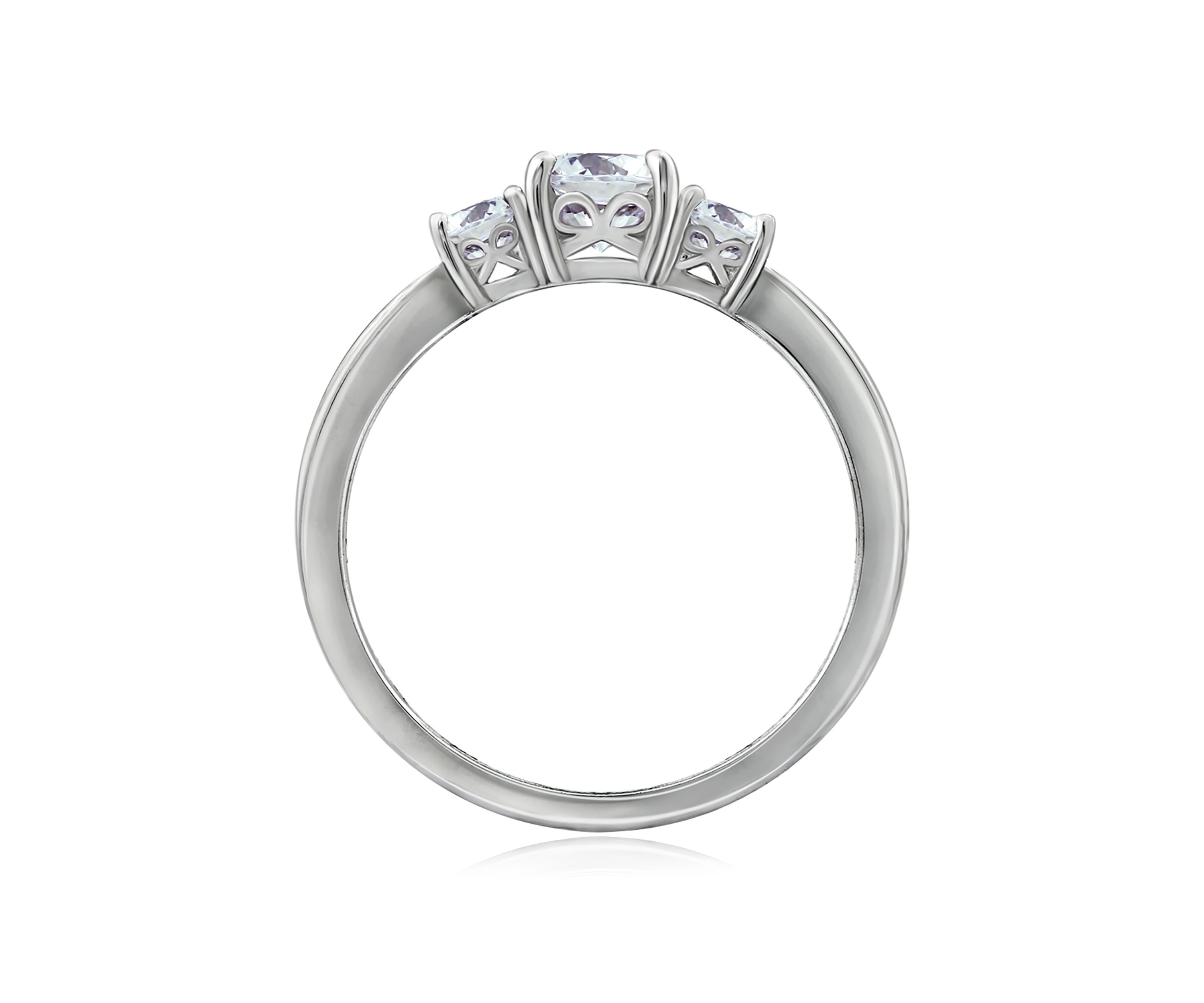 1.02 ct. t.w. Swarovski® Zirconia Round 3 Stone Ring