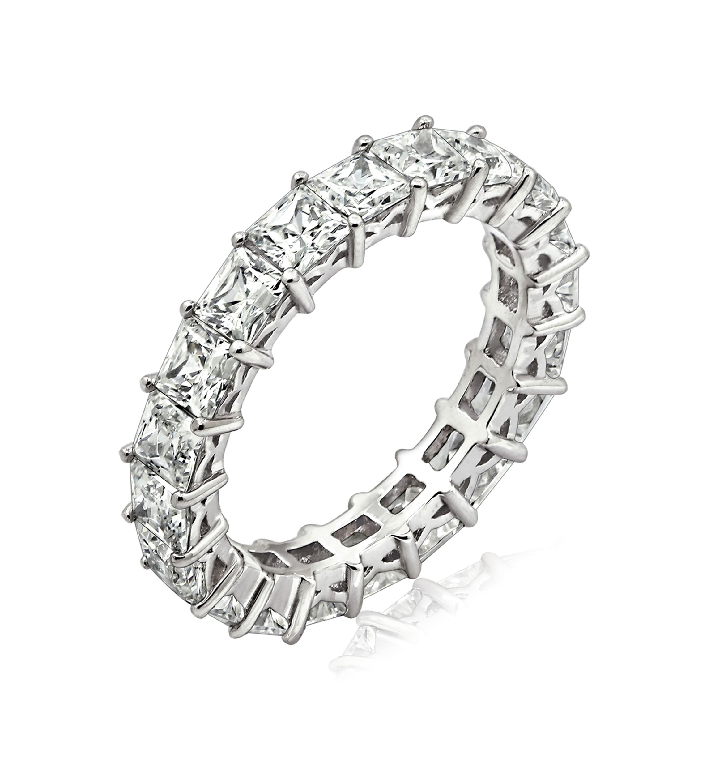 4.74 ct. t.w. Swarovski® Zirconia Princess Cut Ring