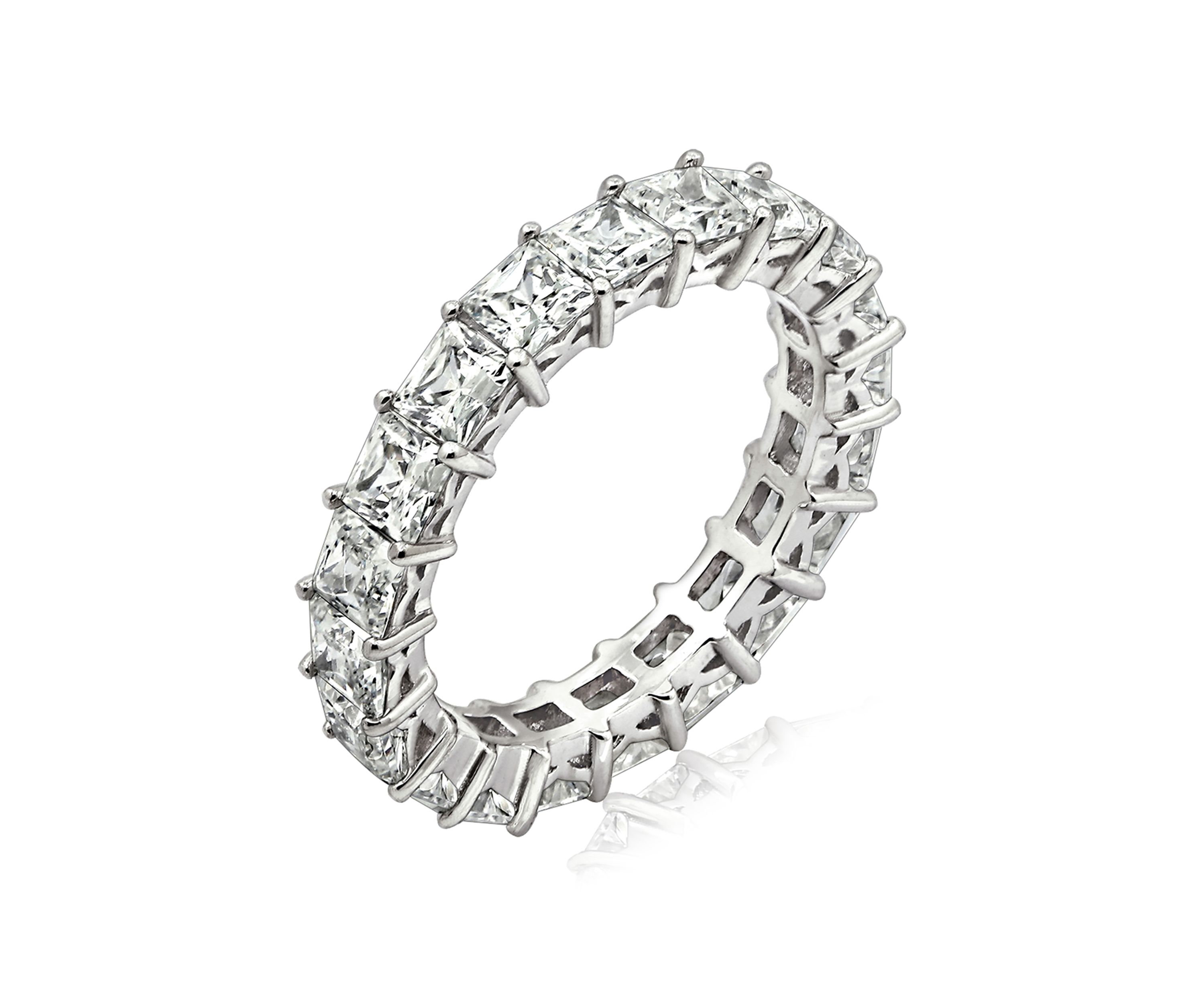 4.74 ct. t.w. Swarovski® Zirconia Princess Cut Ring