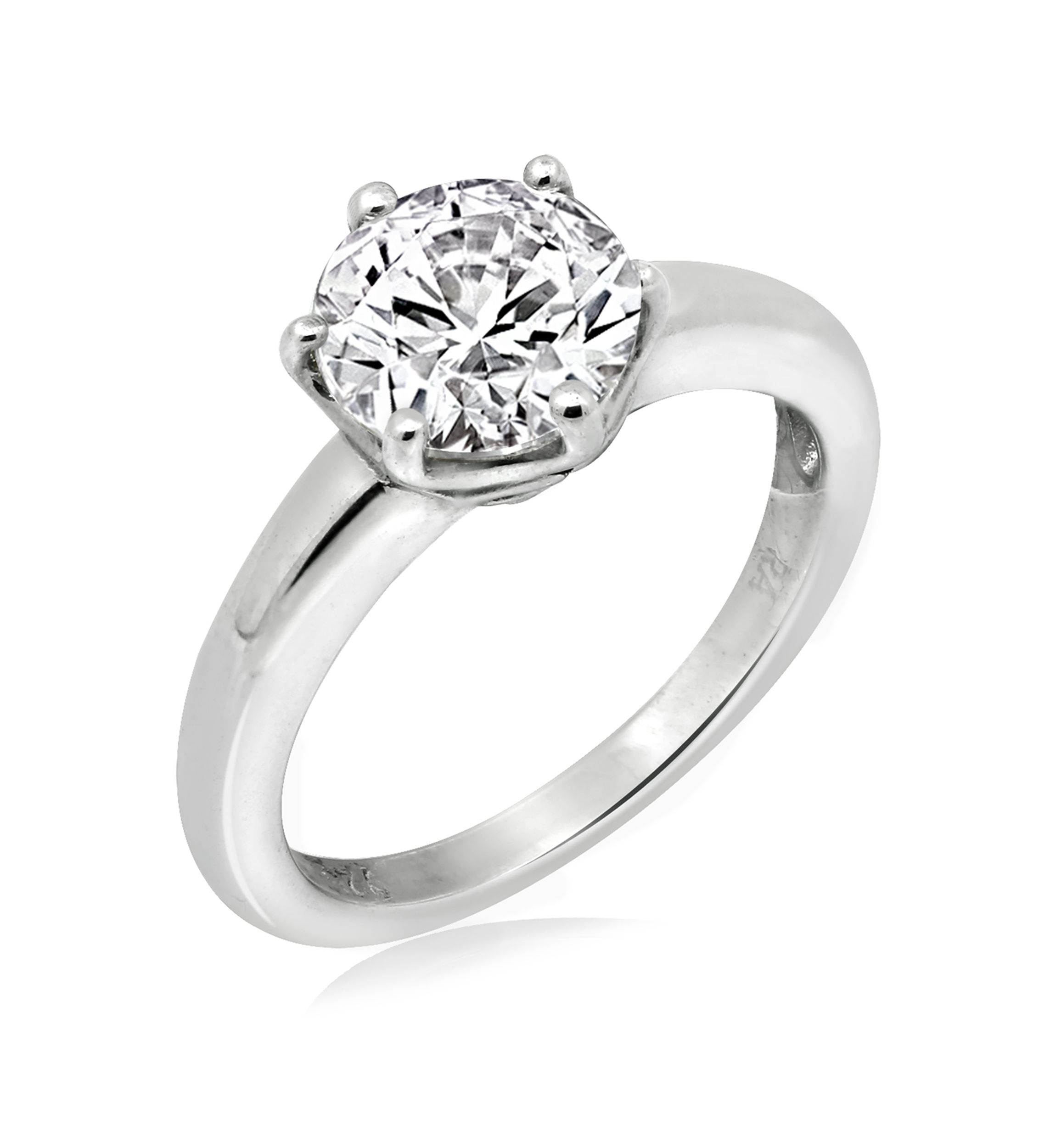 2 ct. t.w. Swarovski® Zirconia Round Solitaire Ring