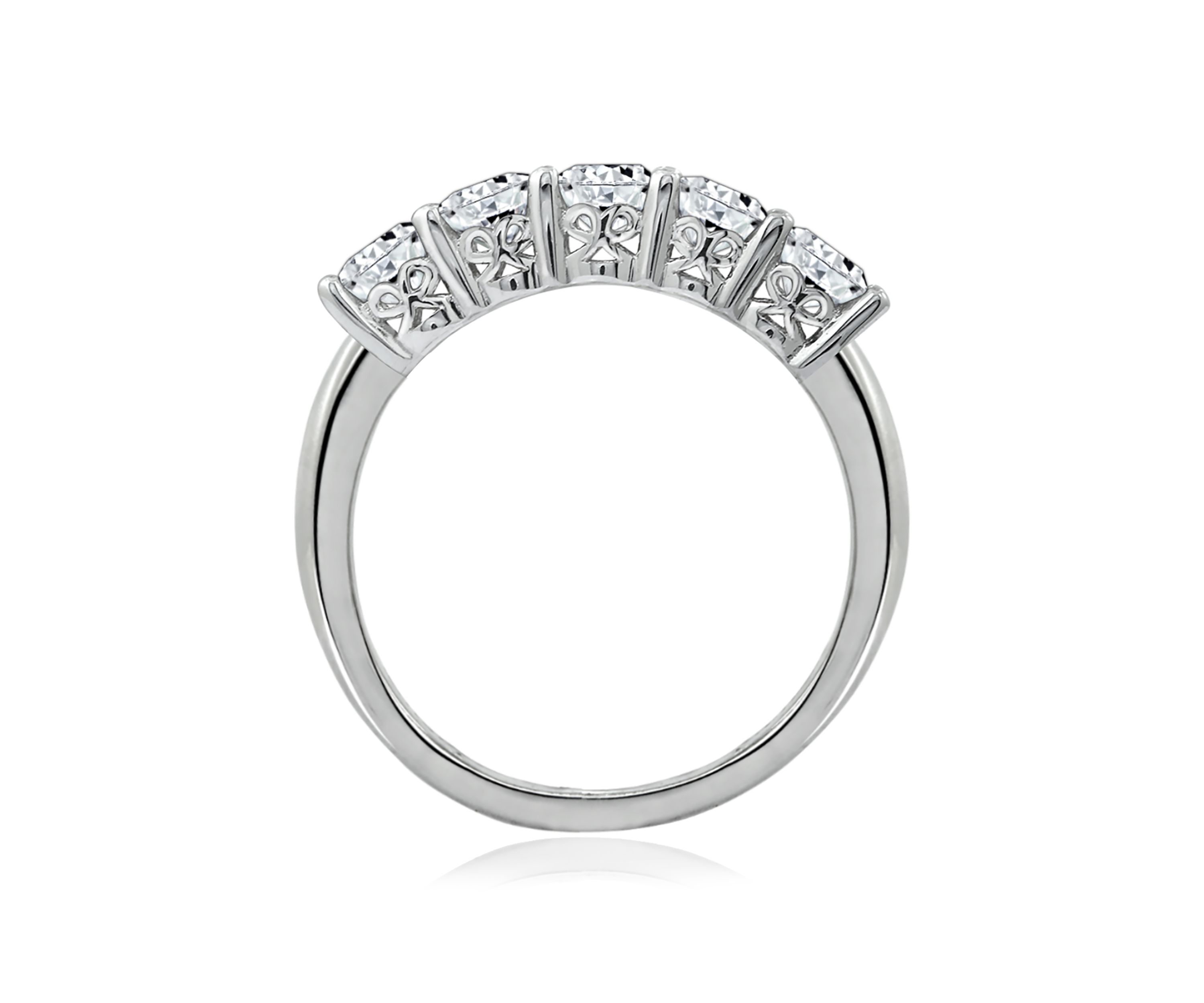 1.3 ct. t.w. Swarovski® Zirconia Round-Cut 5 Stone Ring