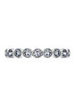 1.39 ct. t.w. Cubic Zirconia Platinum Plated Sterling Silver Eternity Band Ring